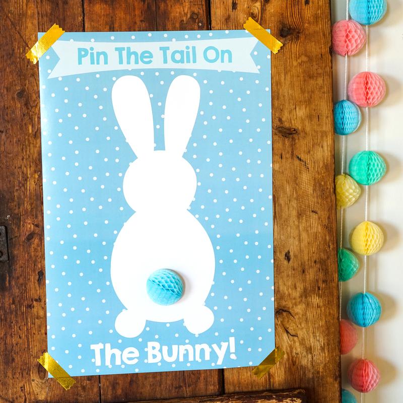Easter Activity Pin the Tail on the Bunny Free Poster