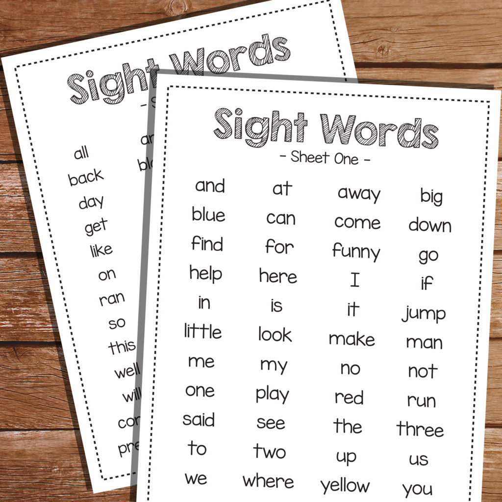 Sight Words Printables Learn To Read Writing Practice