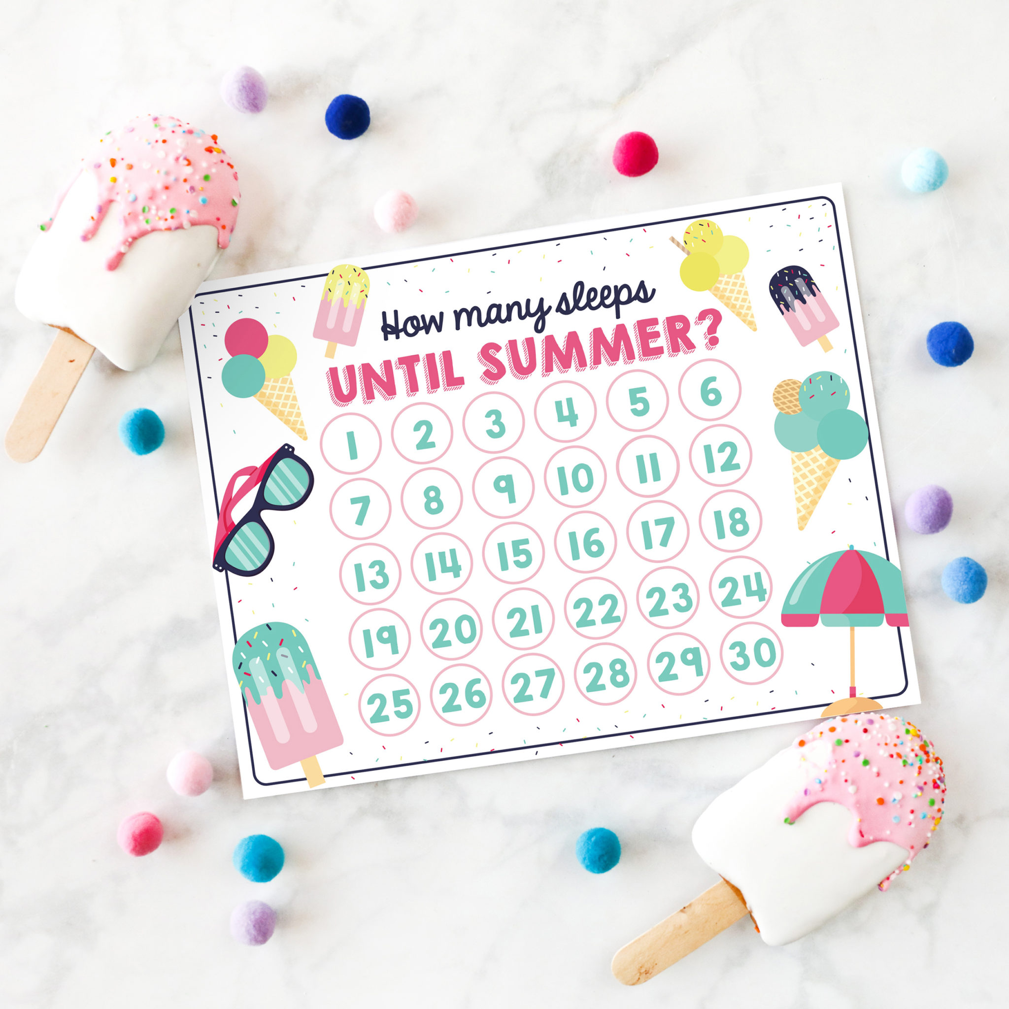 FREE 'How Many Sleeps' Countdown Calendar Sunshine Parties
