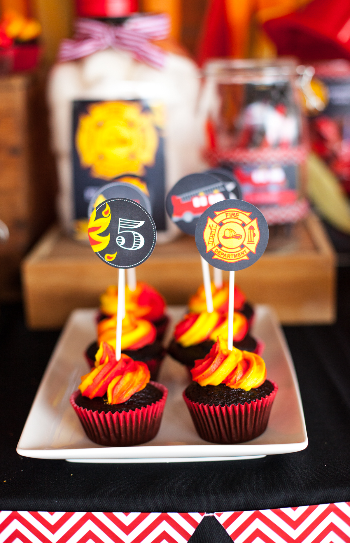 Fireman Party Cupcakes