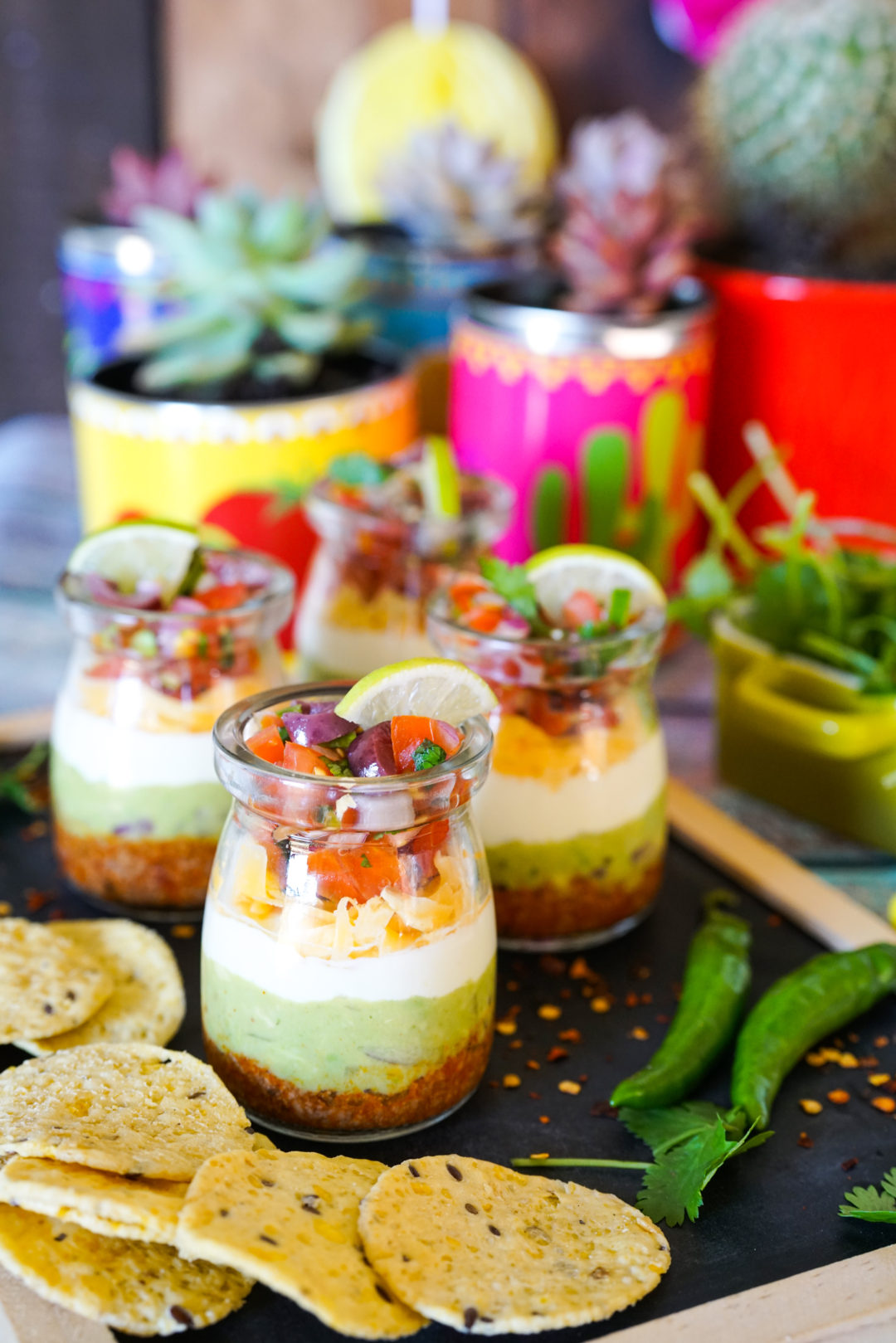 Individual Five-Layer Mexican Flavor Dips - Sunshine Parties