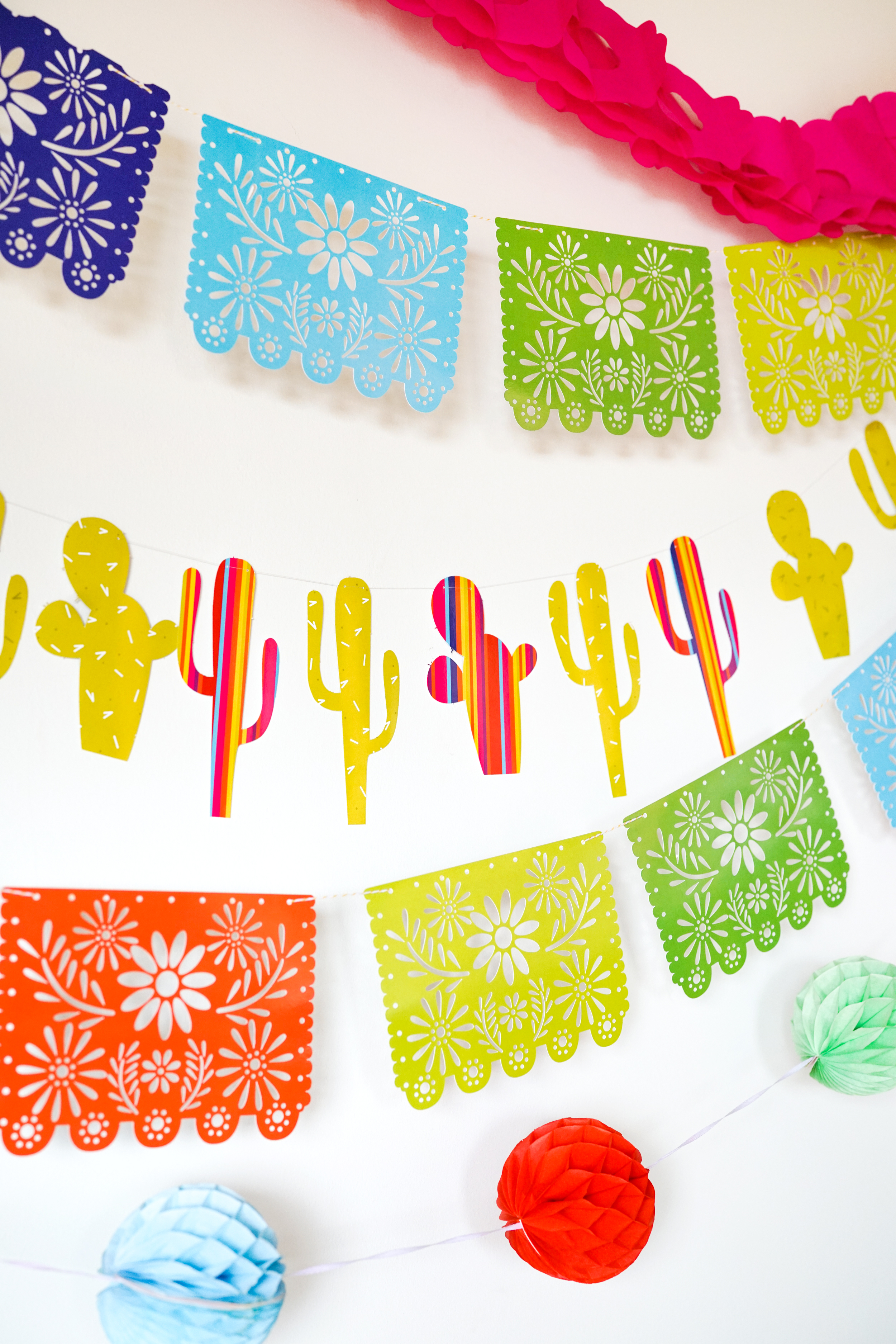 Mexican Fiesta Cactus Garland SVG cut out template file