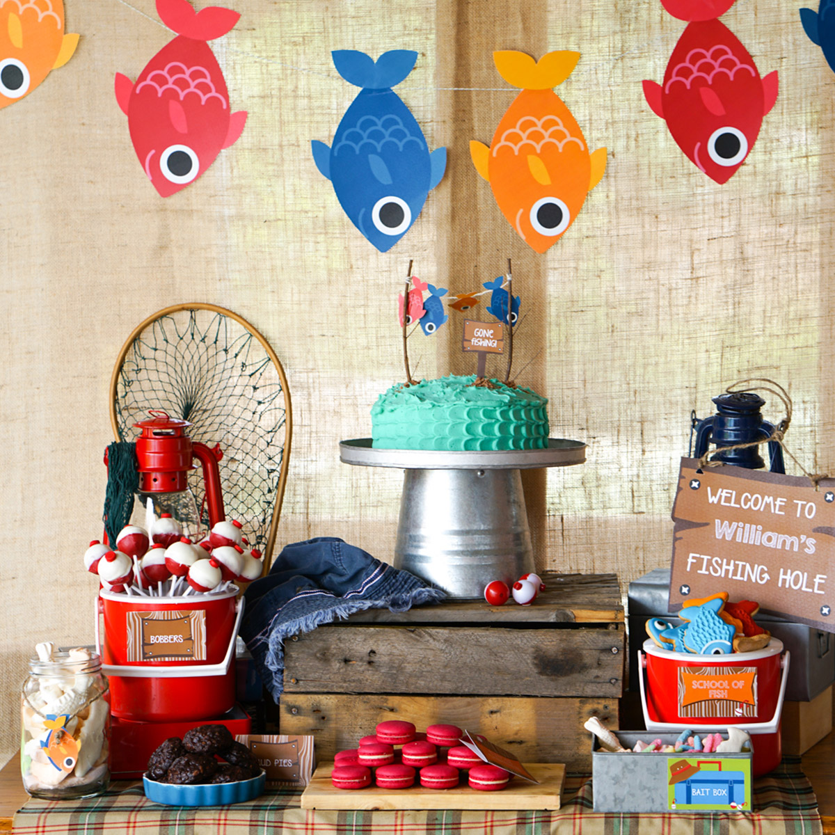 Boys fishing Party Ideas Printable Party Decorations