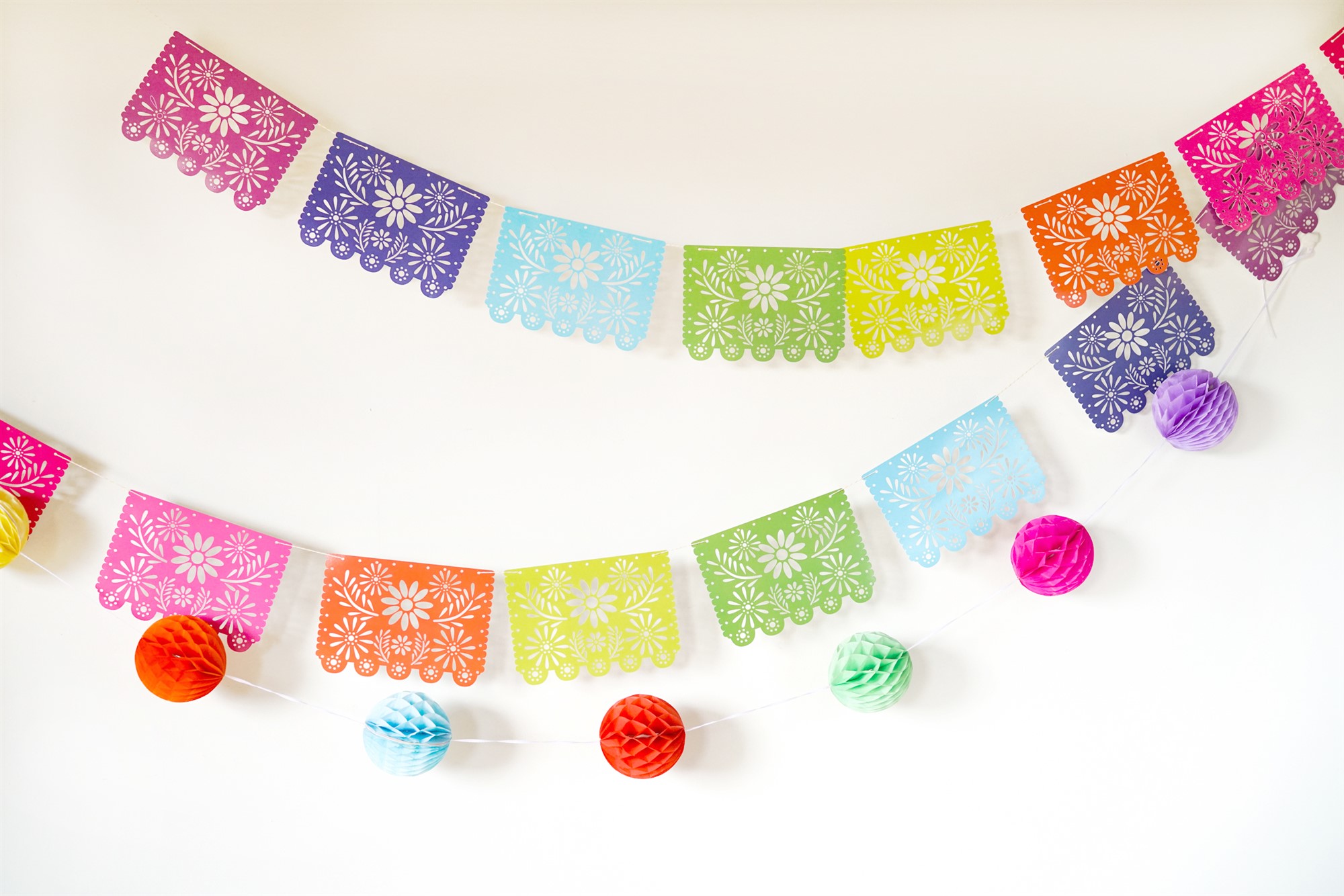 Mexican Party Decorations DIY - Papel Picado SVG Garlands