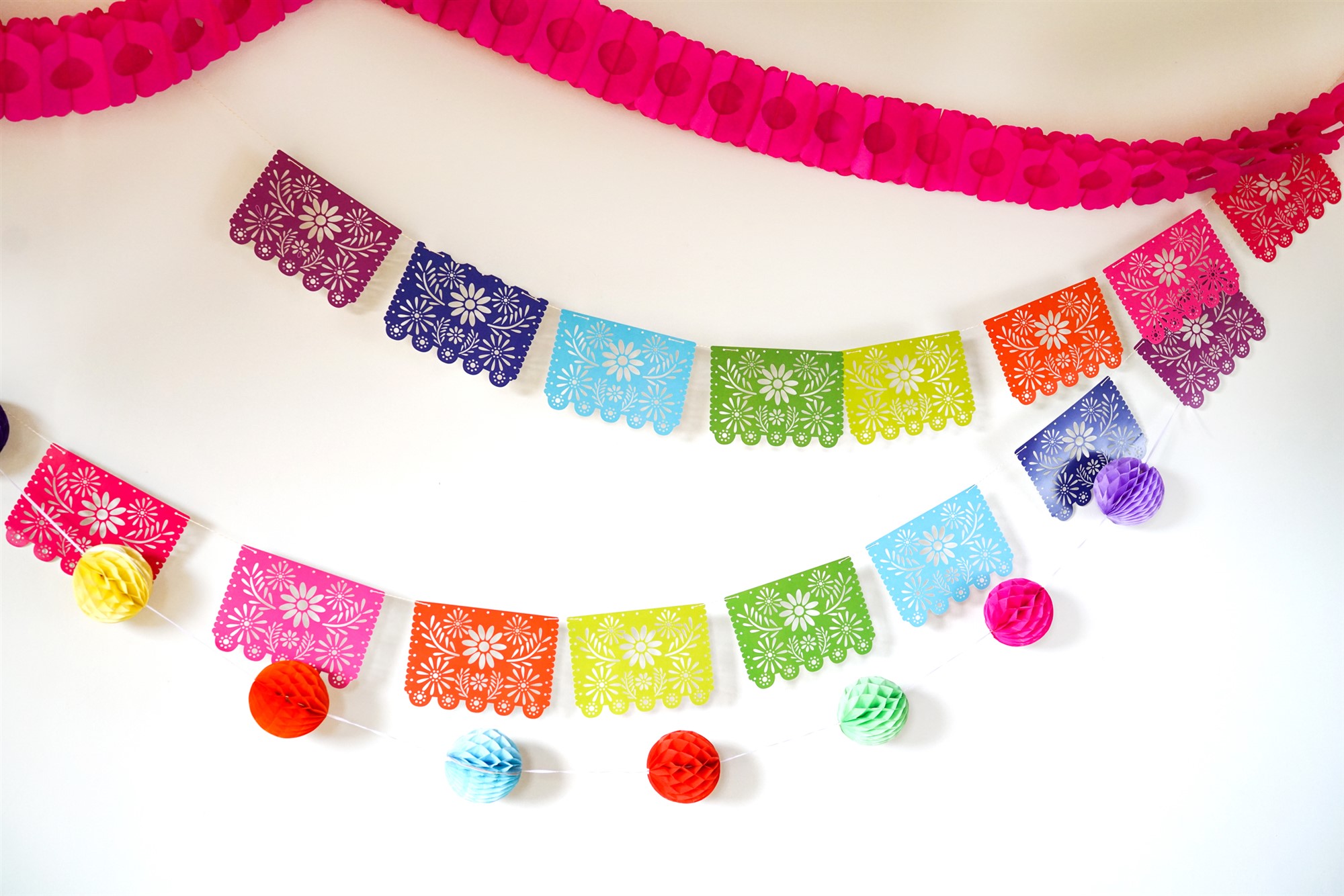 Mexican Party Decorations DIY - Papel Picado SVG Garlands