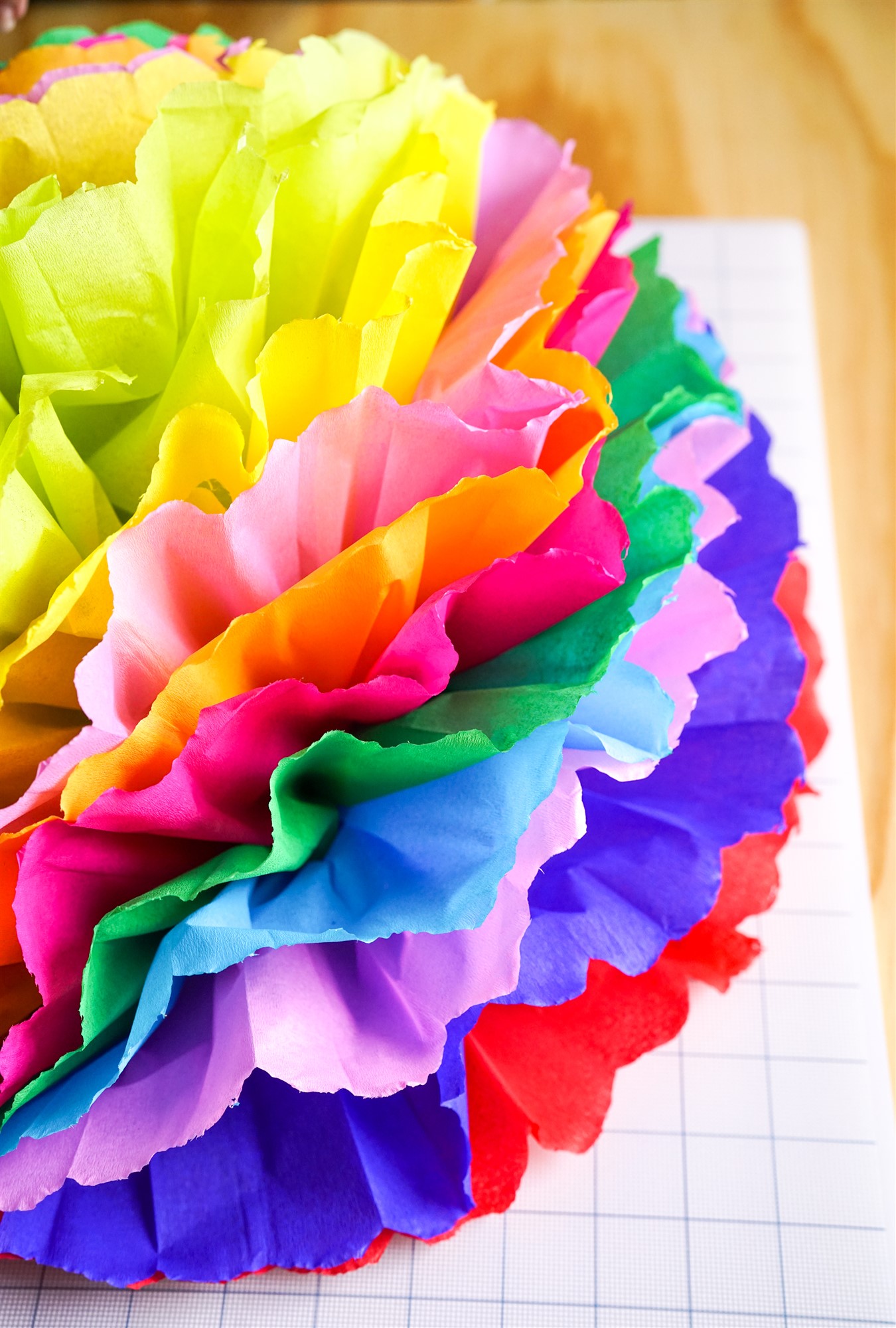 Three Colorful Tissue Paper Flowers Stock Photo - Image of home