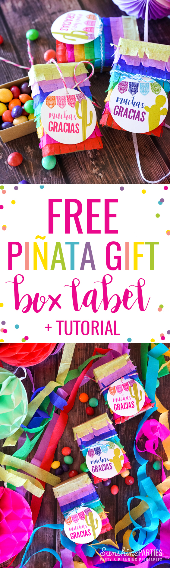 Pinata Gift Box Tutorial and Label