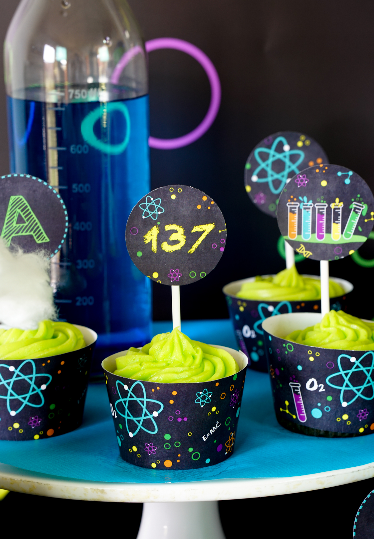 Science Experiment Party Cupcake Ideas