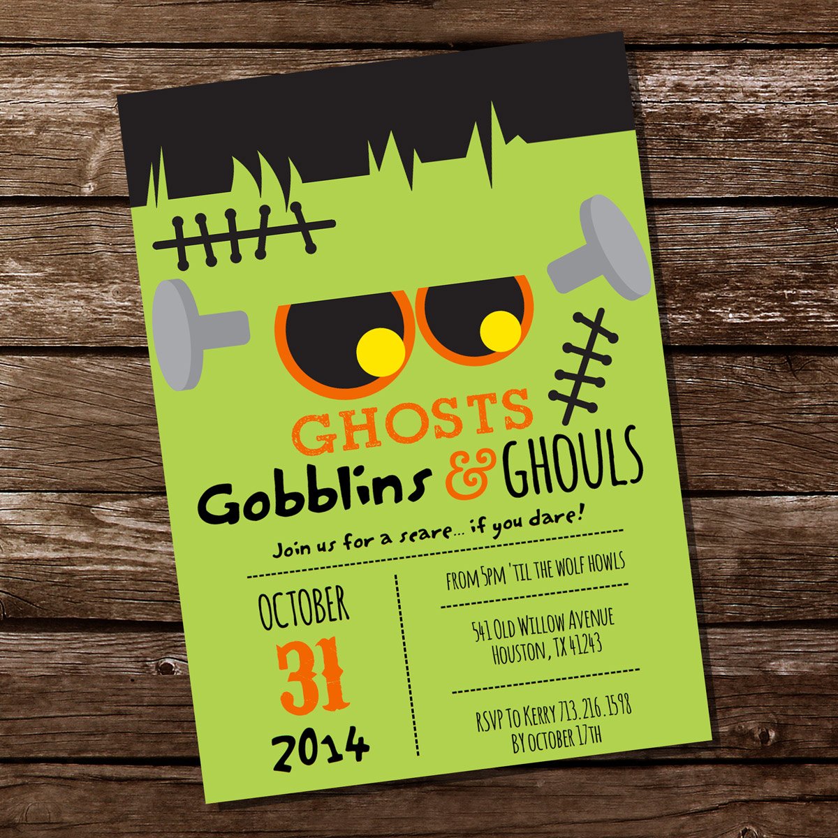 Editable Halloween Party Invitation - Instant Download