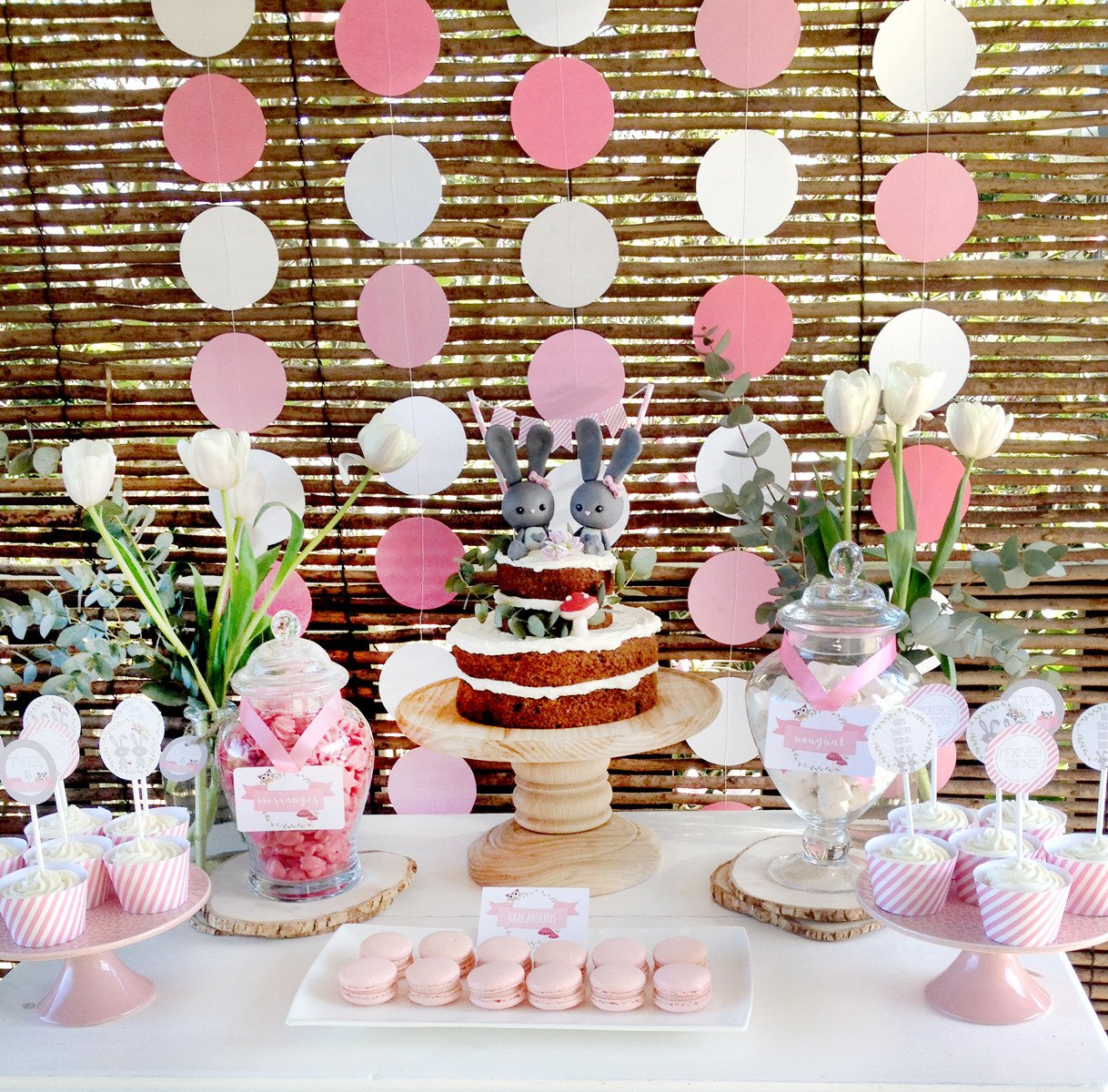 Gorgeous Baby Shower Ideas for twin girls baby shower, in stylish pink and gray