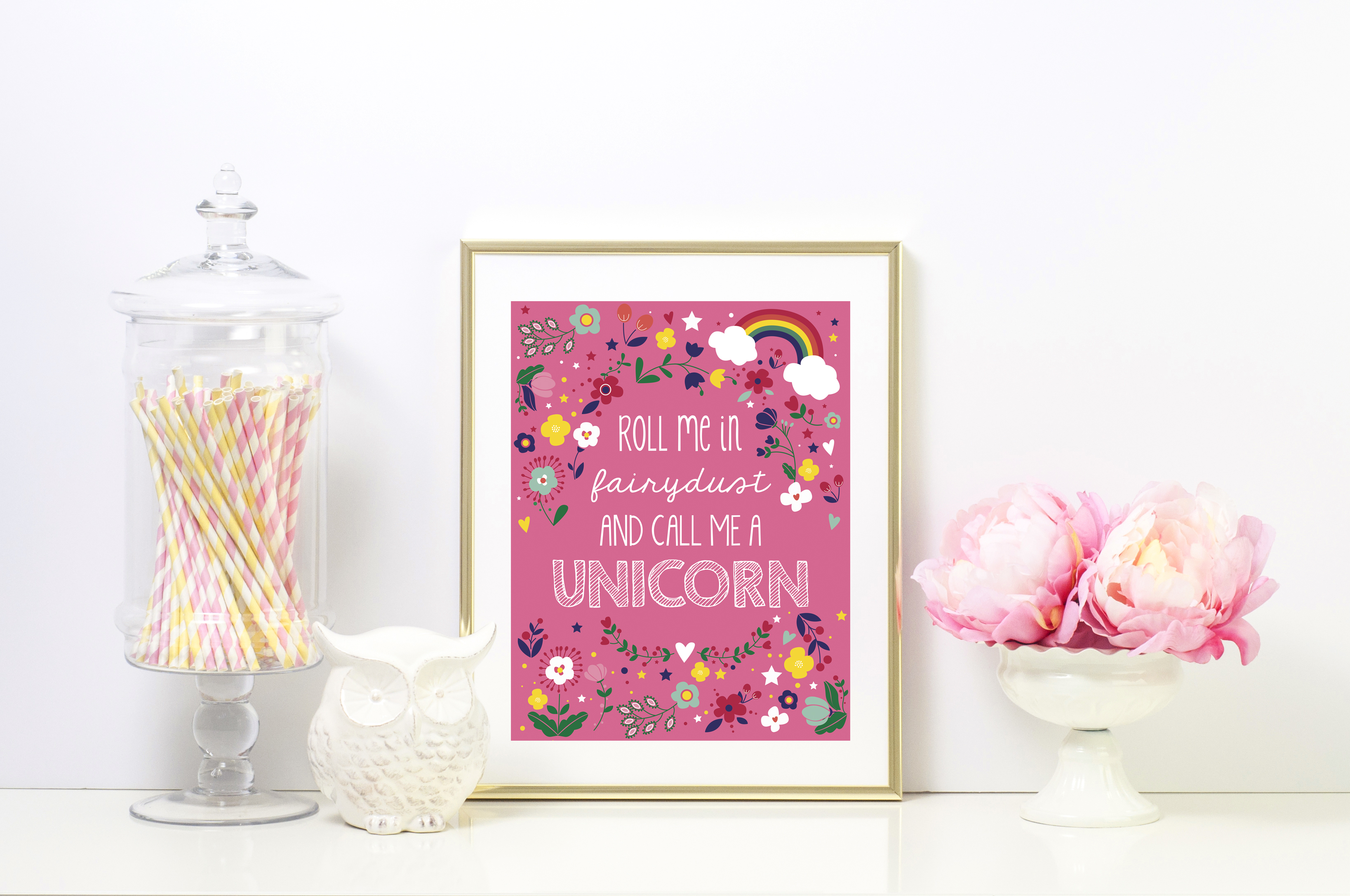 Free Rainbow Unicorn Poster