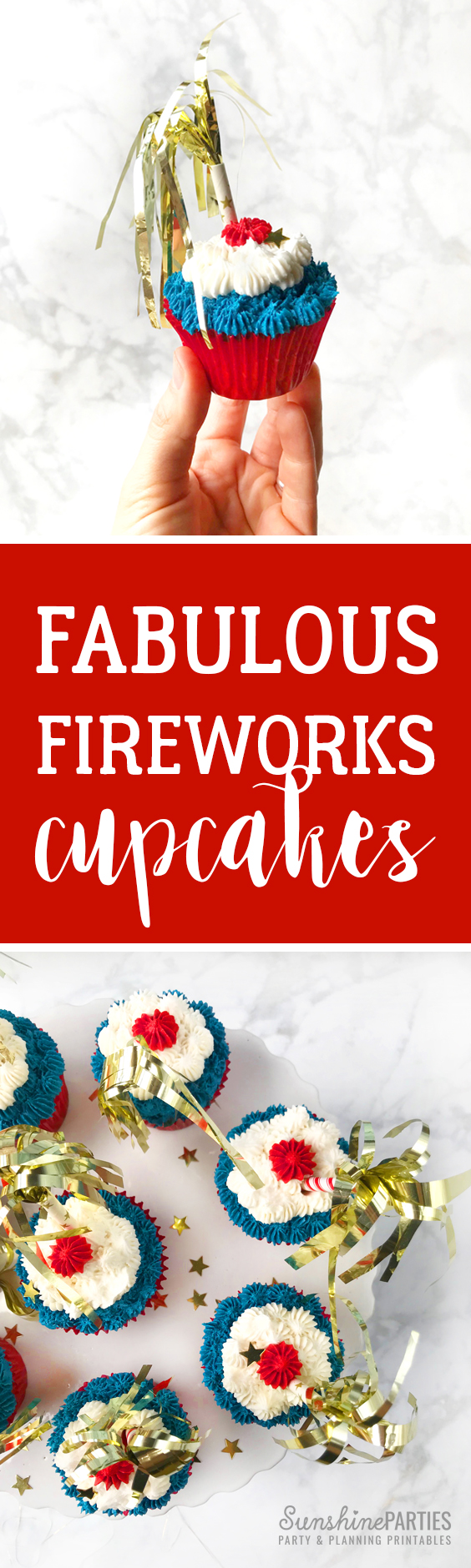 Firework Cupcakes Recipe 4th July