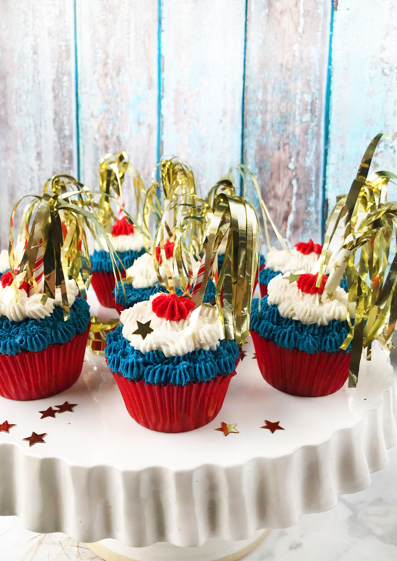 Firework Cupcakes Recipe 4th July