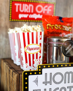 Home Movie Concession Stand Editable Party Set Up