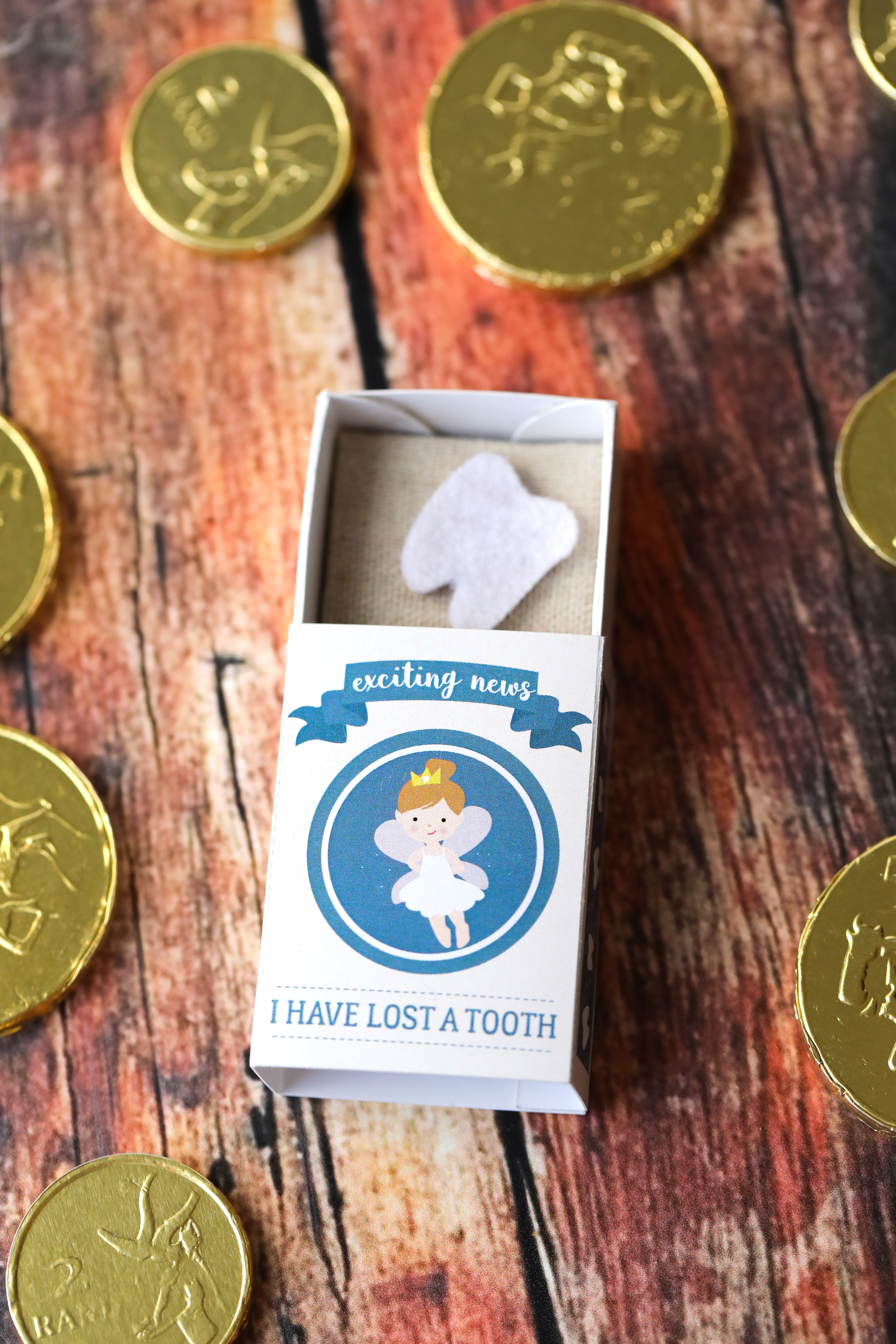 Free Toothfairy matchbox printable in pink and blue!