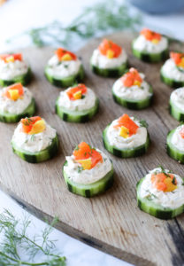 Smoked Salmon & Cream Cheese Cucumber Bites - Simple, yet fancy ...