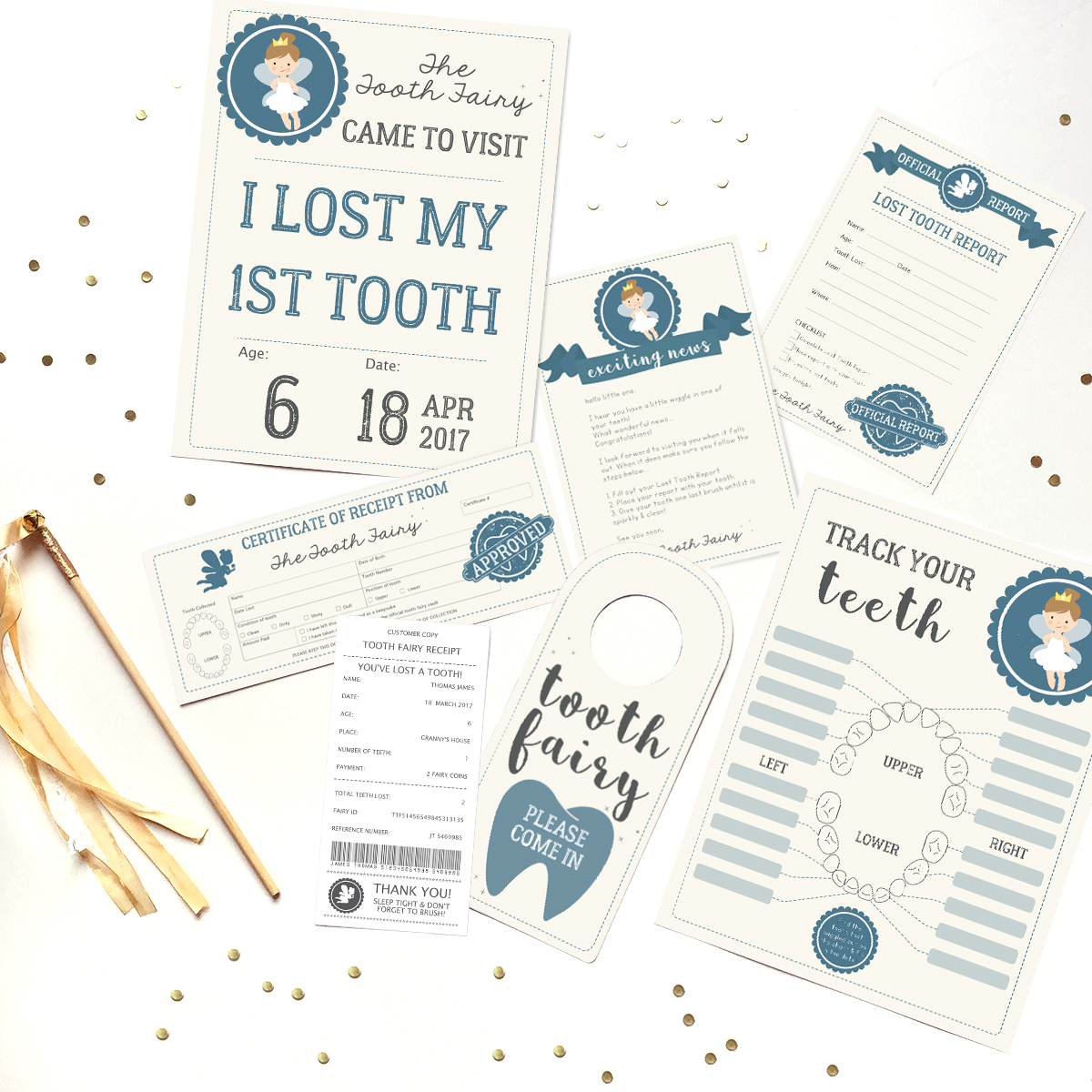 Editable Toothfairy Printables 