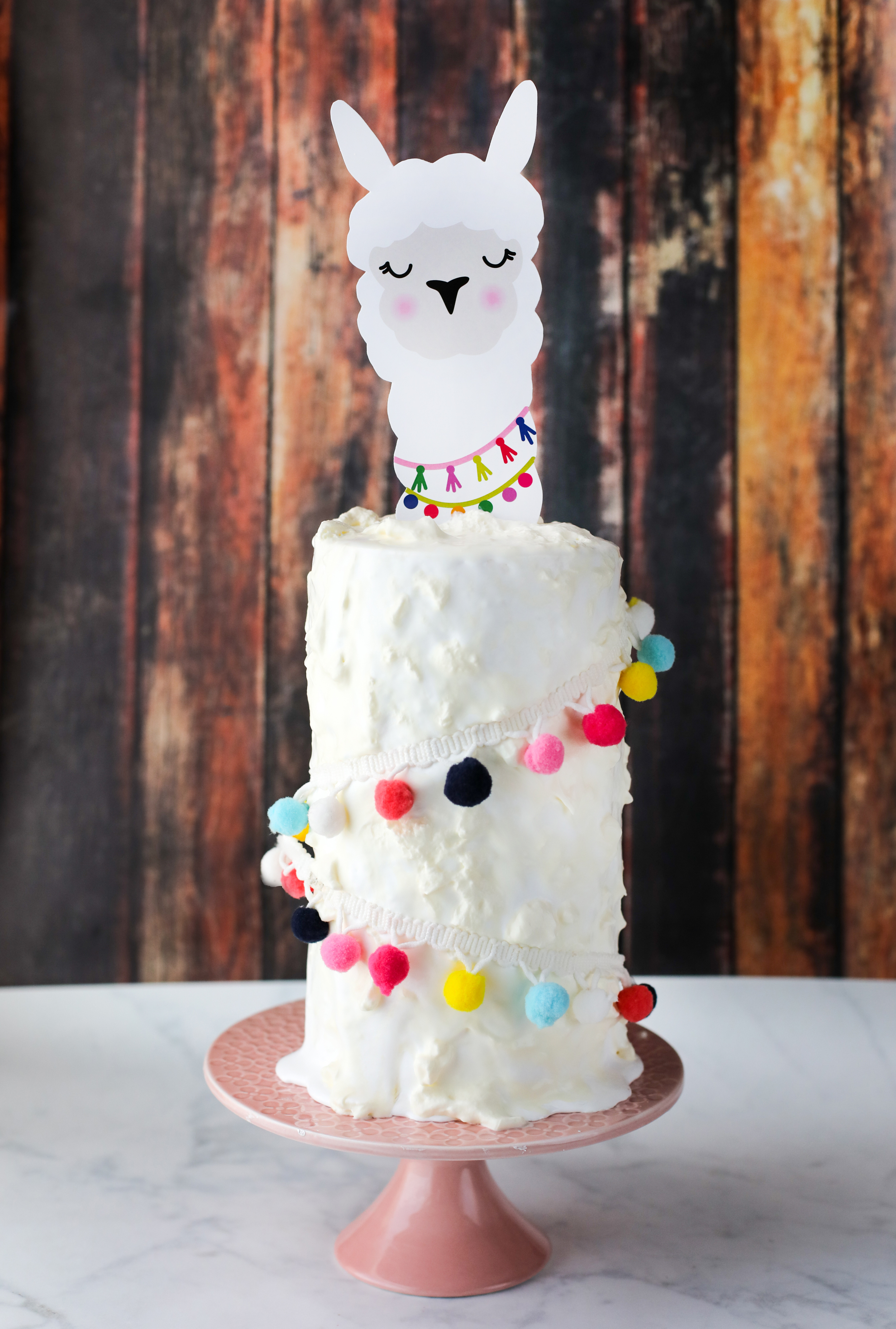 Llama Cake Topper Printable