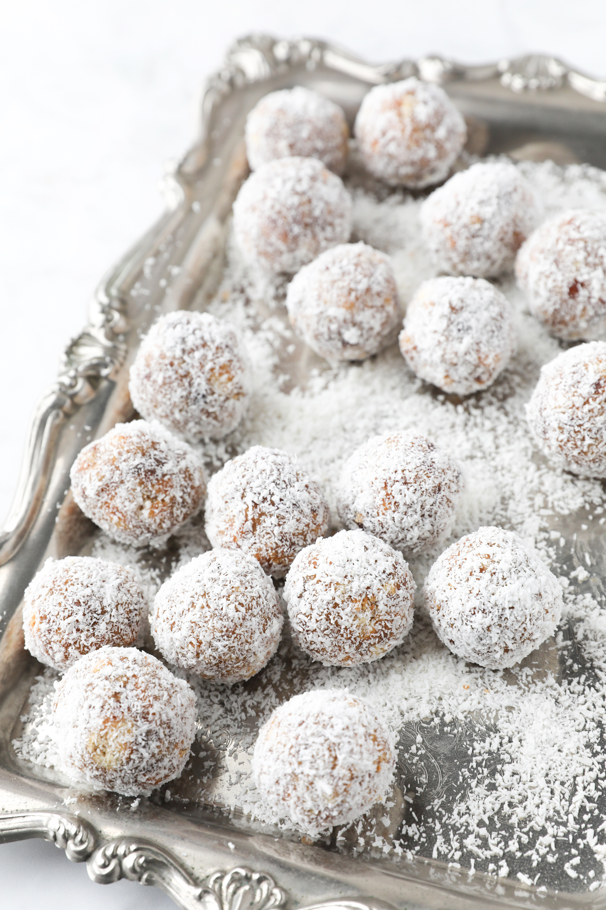 date balls rolled in coconut