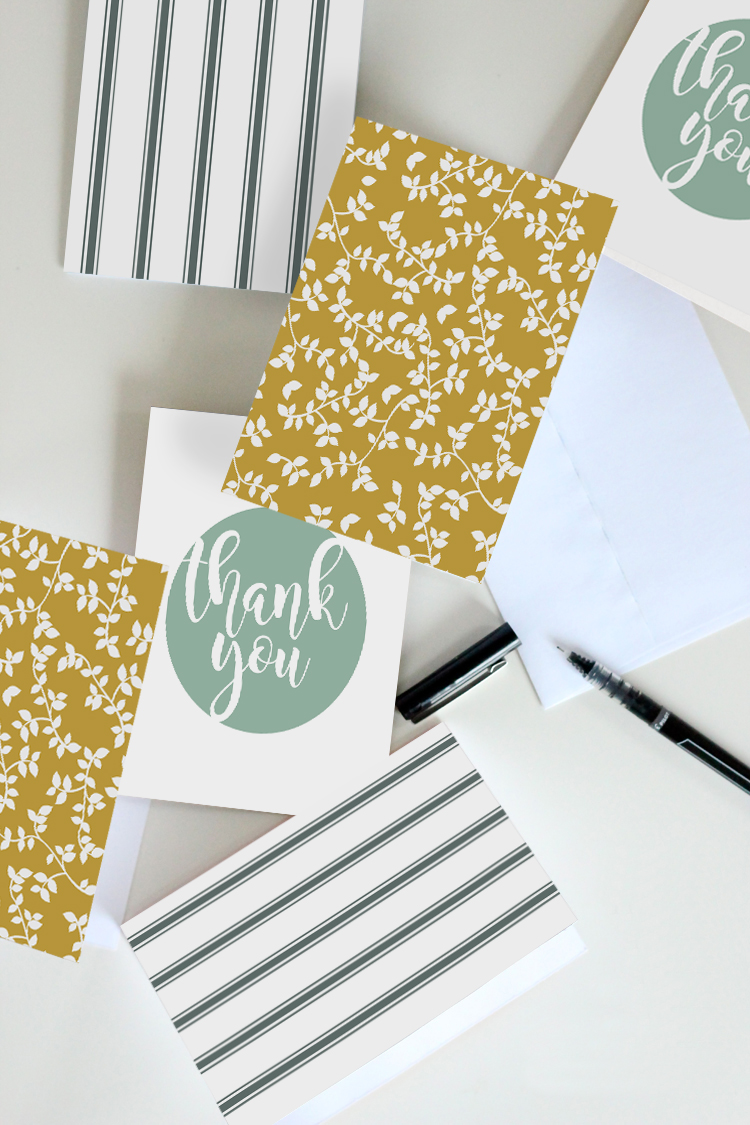 Thank you cards free printables