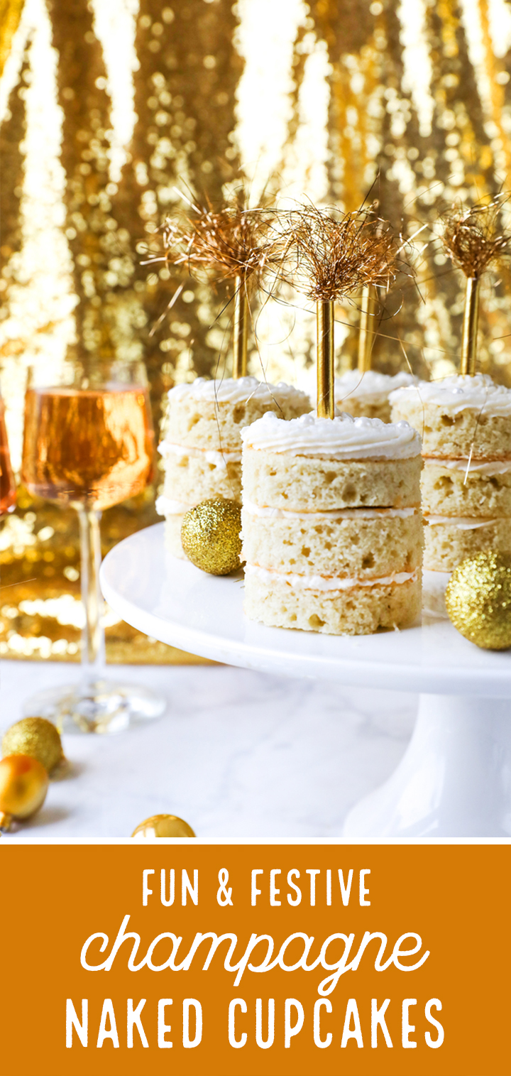 Naked Champagne Cupcakes Recipe - Happy New Year! - Sunshine Parties