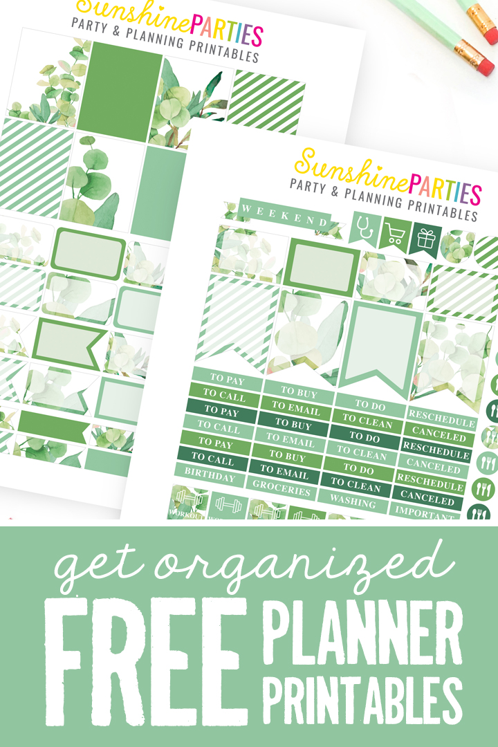 Get your year off to a GREAT start with FREE Planner printables! Instant download and print!