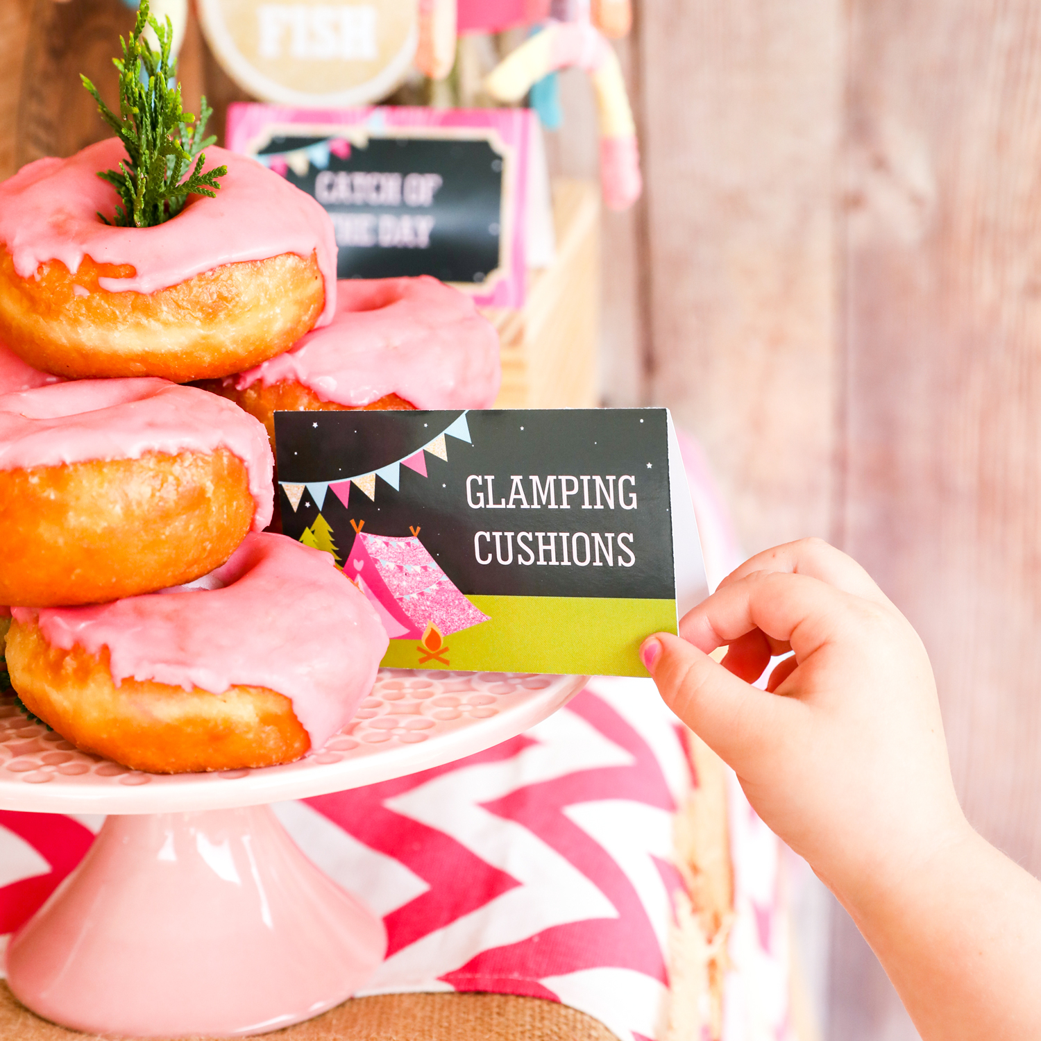 Glamping party printables for girls