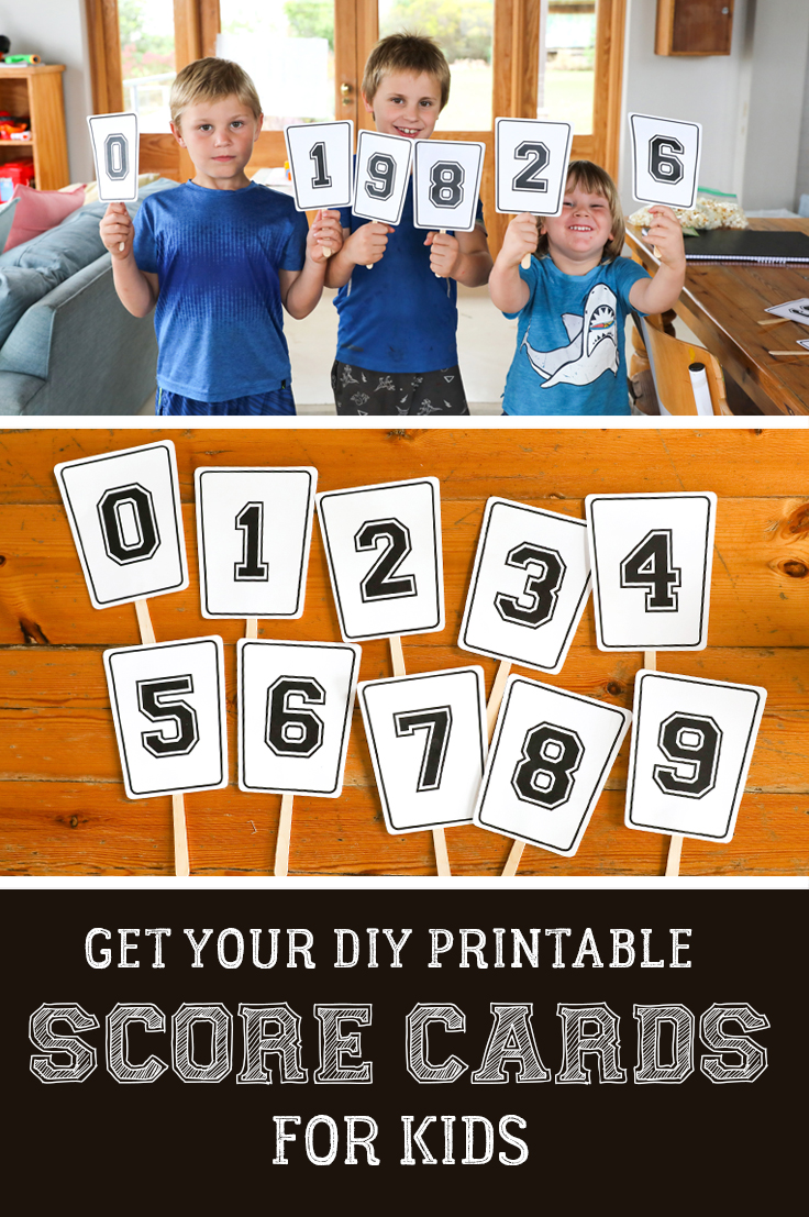 Printable score cards make for loads of fun!