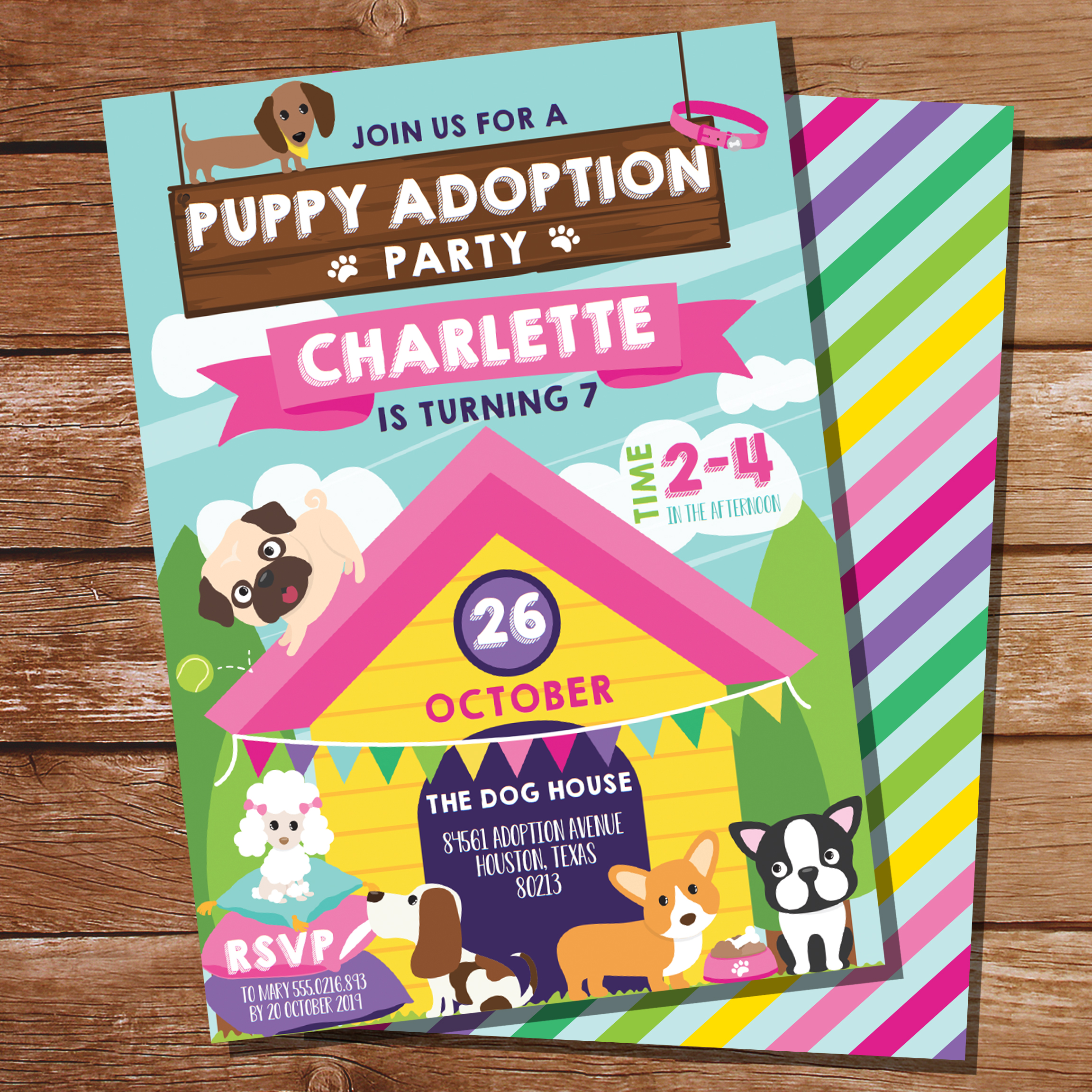Gorgeous Puppy Adoption Party - Download, edit, print and party!