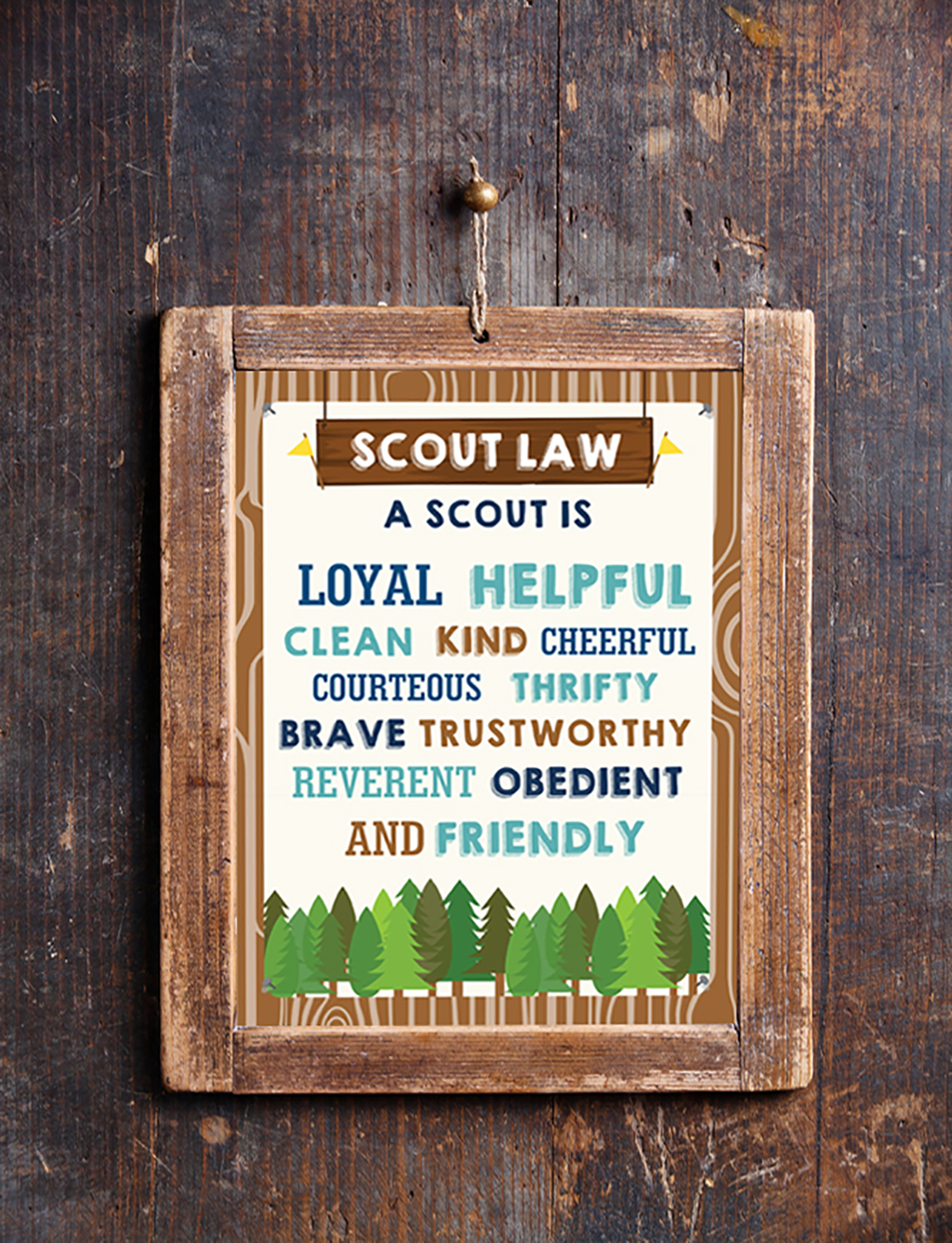 Instant Download - Boy Scout Motto, Oath and Law Posters. #boyscouts