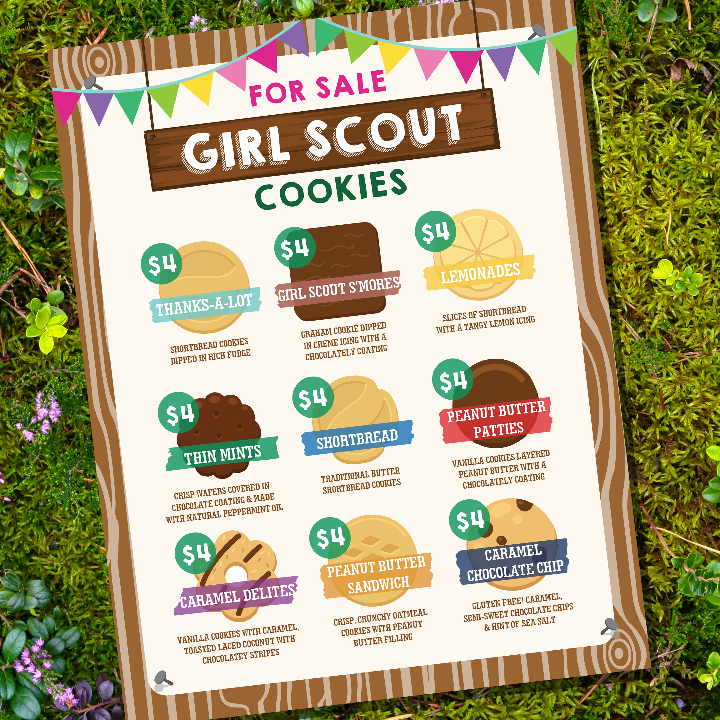 Girl Scout Cookie Price List