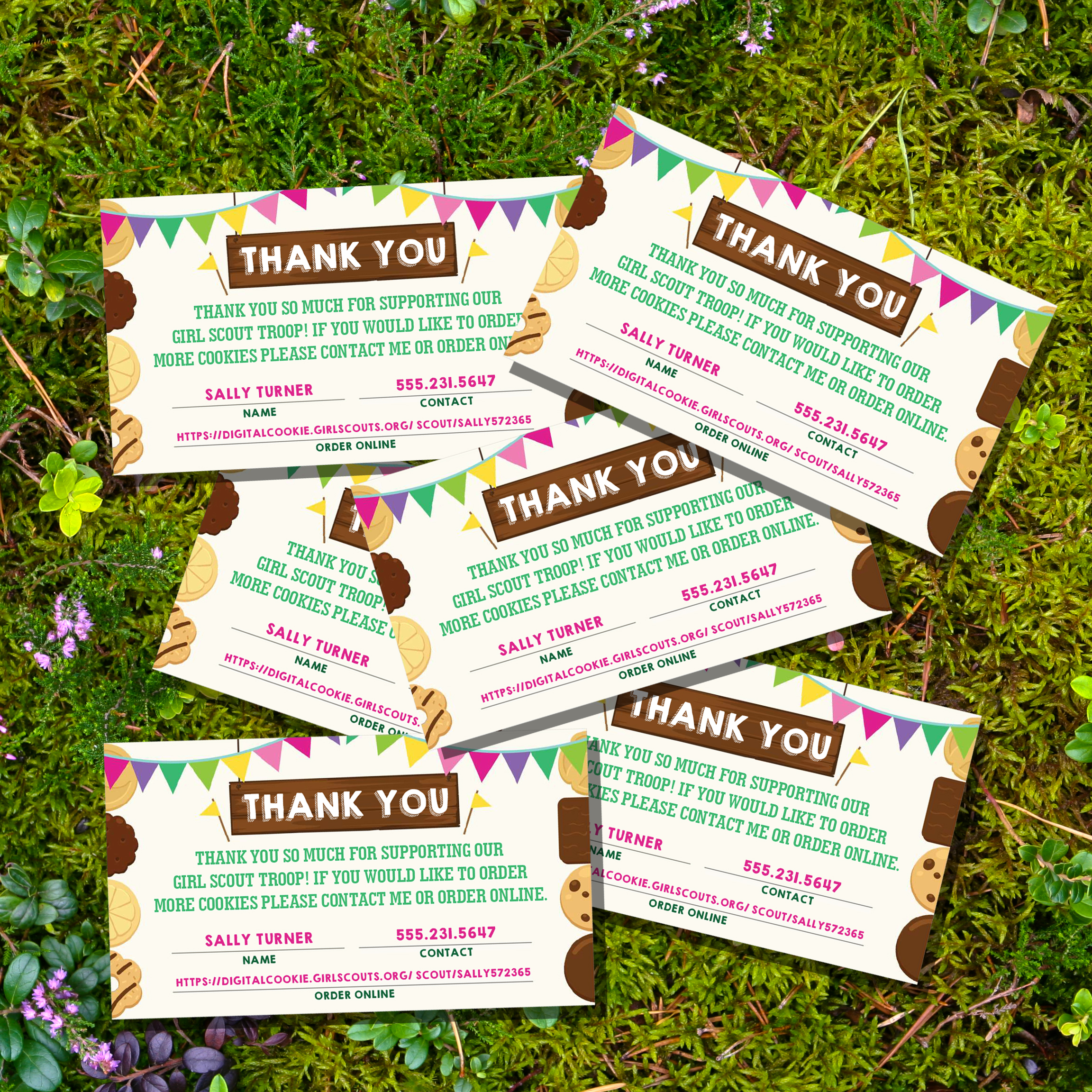 Girl Scout Cookie Seller Business Cards