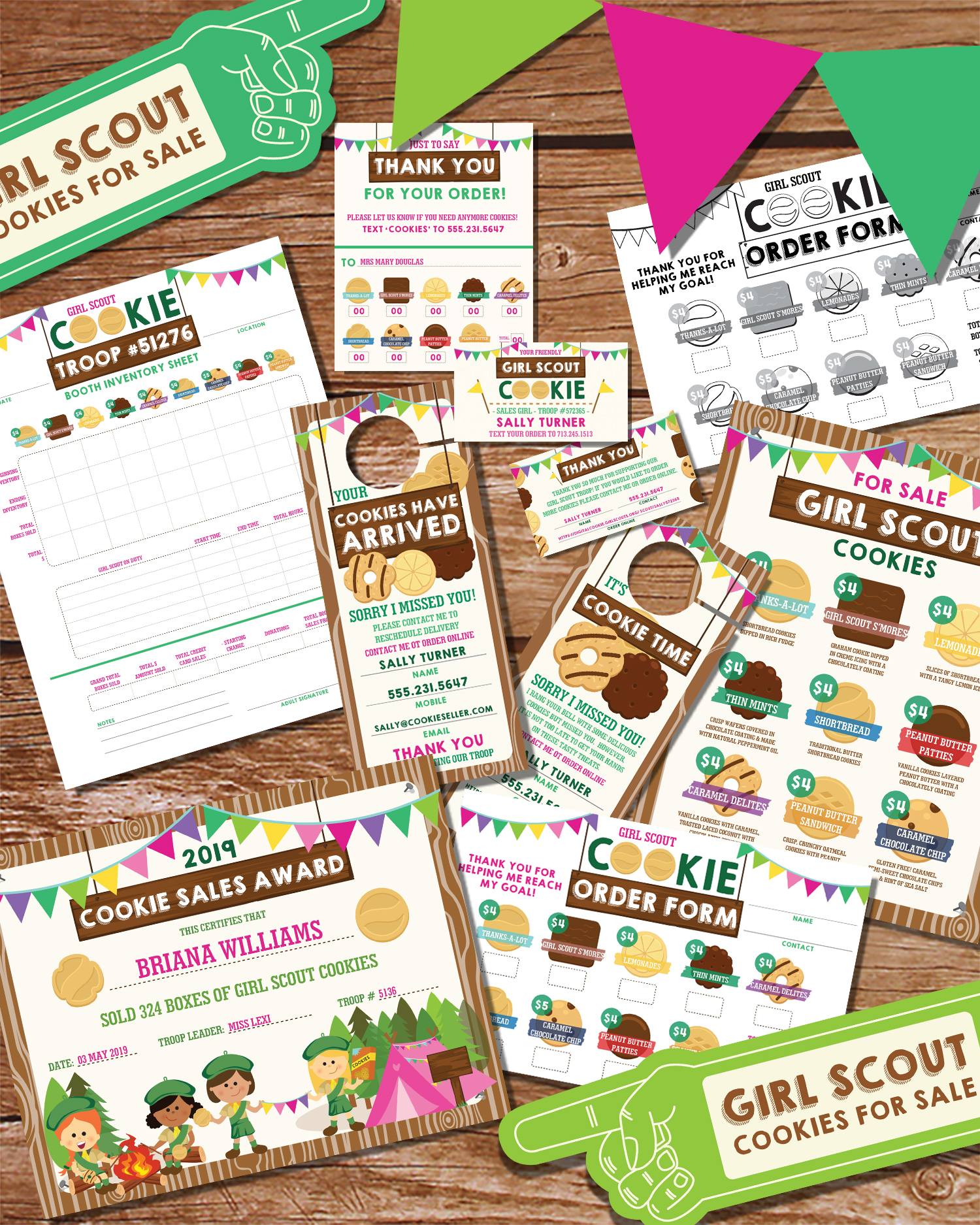 Girl Scout Cookie Seller Printable Set