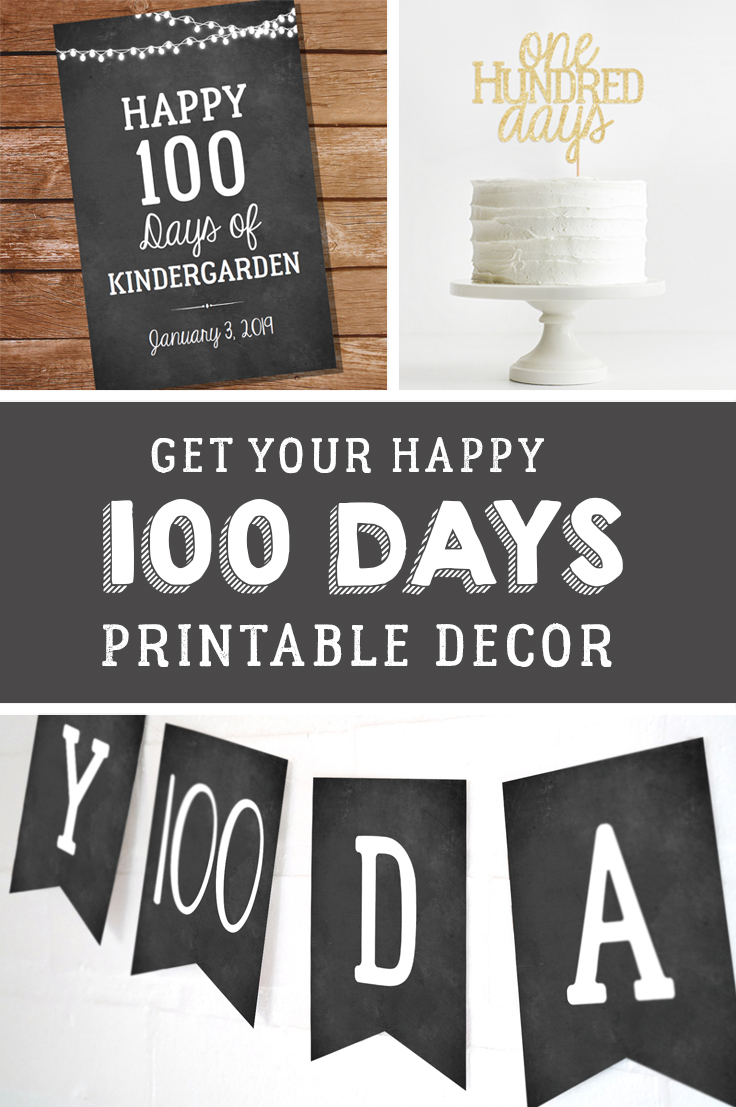 Celebrate life's happy milestones with gorgeous 100 Happy Days Editable Printables 