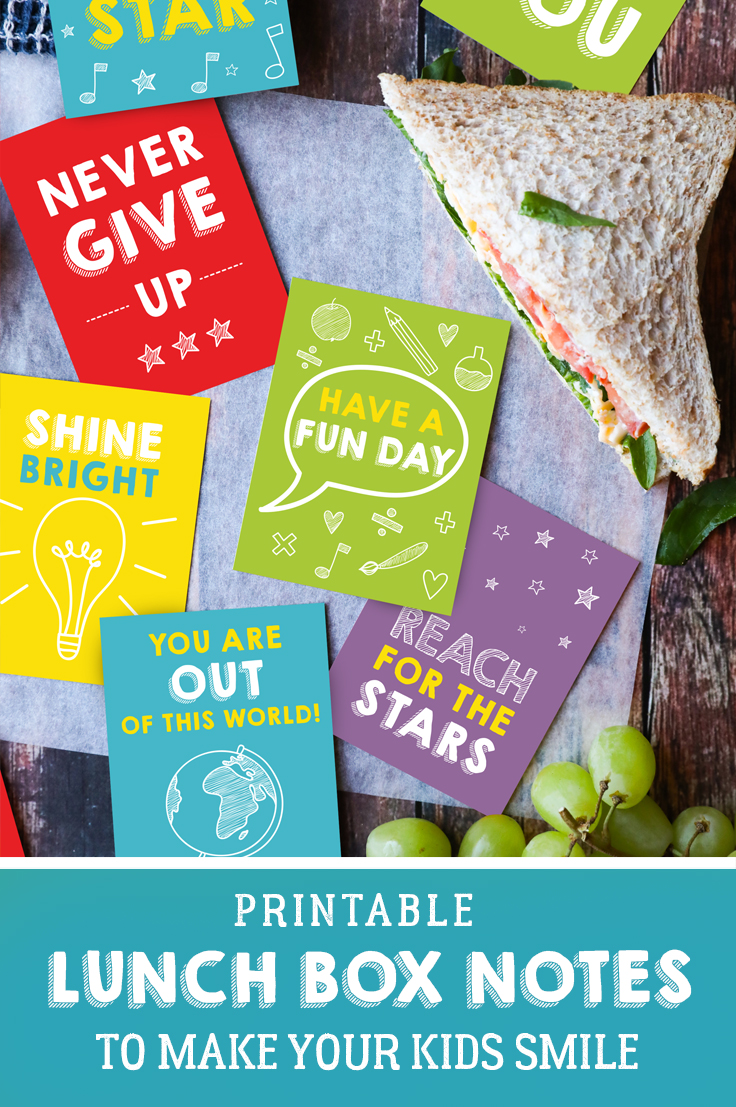 Printable Lunch Box Note Cards With Positive Messages