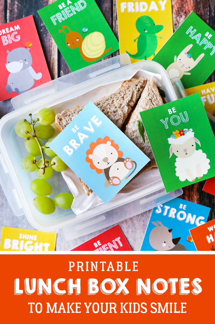 Printable Lunch Box Note Cards With Positive Messages