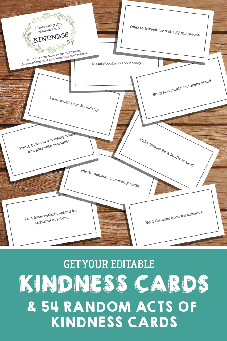 Random Acts of Kindness Note Cards