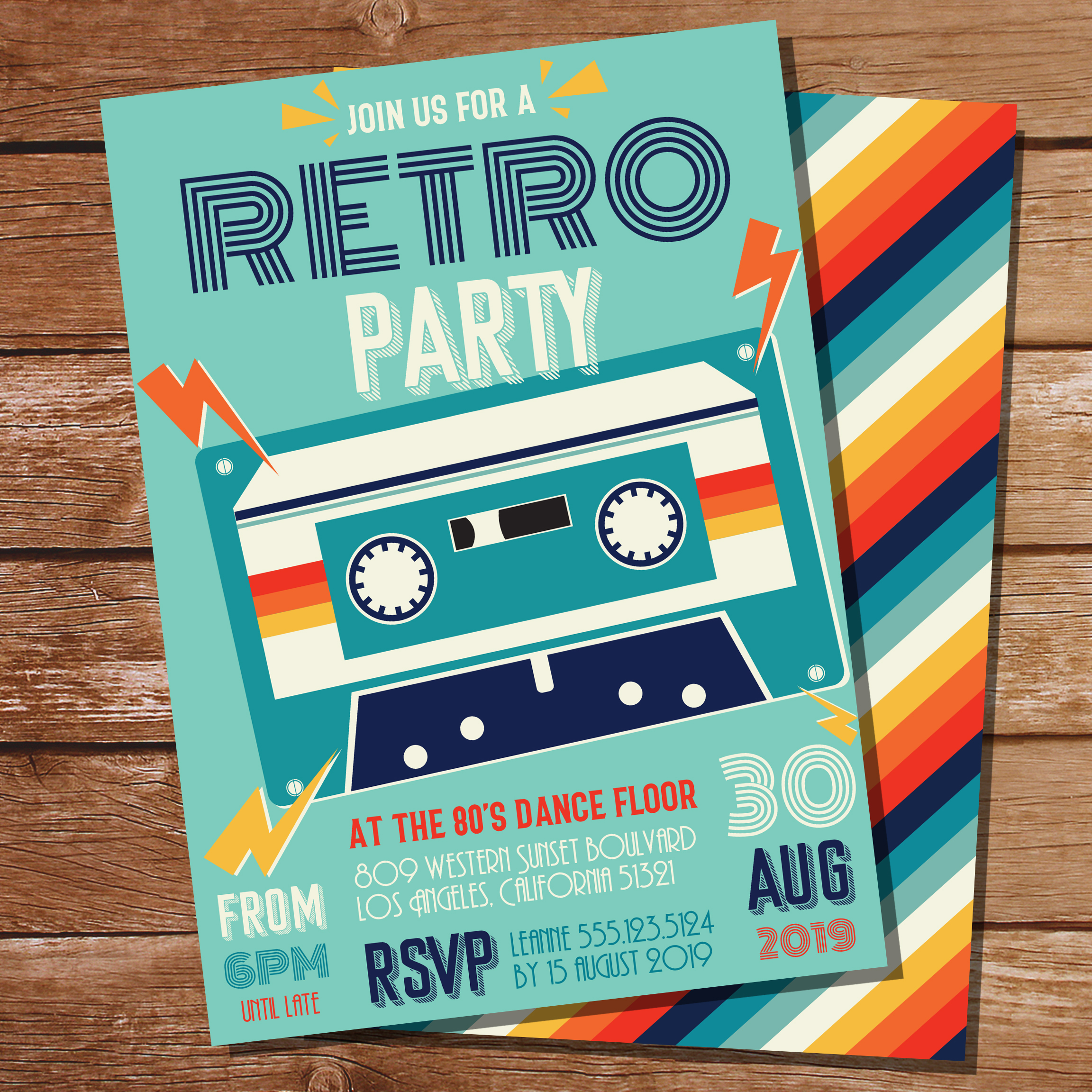 Retro Dance Party Invitation