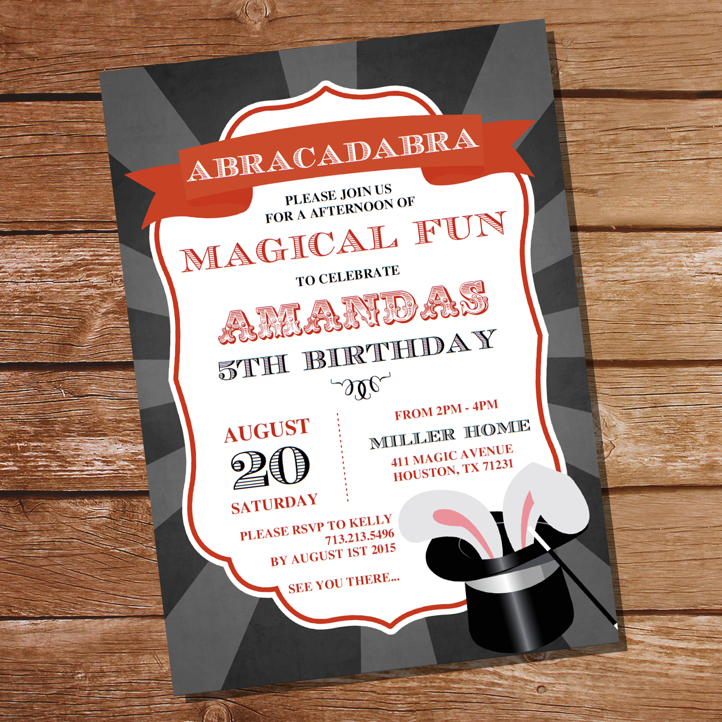 Classic Magician Party Invitation 