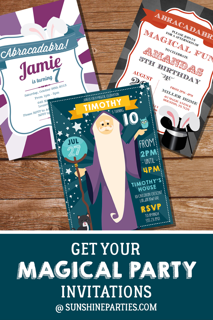 Kids Magic Party Invitations 