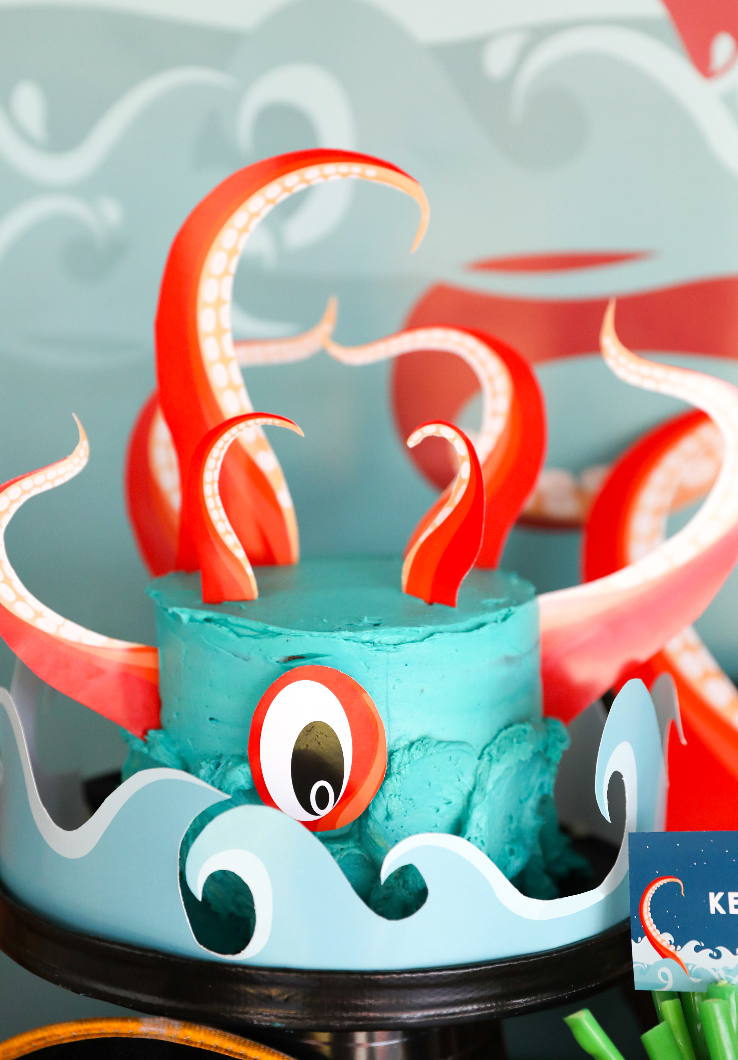  Kraken Sea Monster Party Cake Topper
