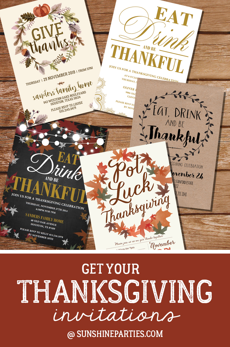 Best Printable Thanksgiving invitations