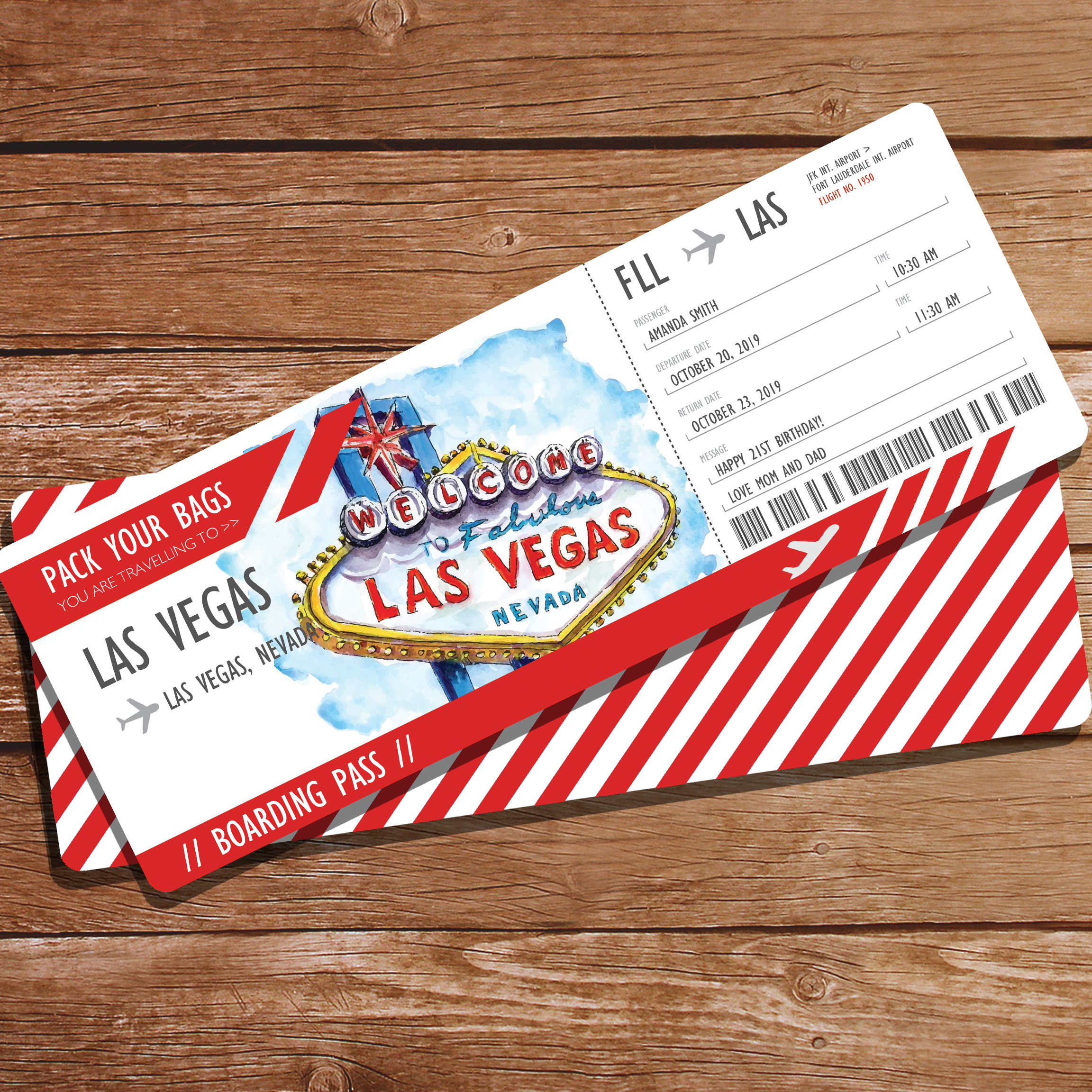 Vegas Surprise Travel Ticket