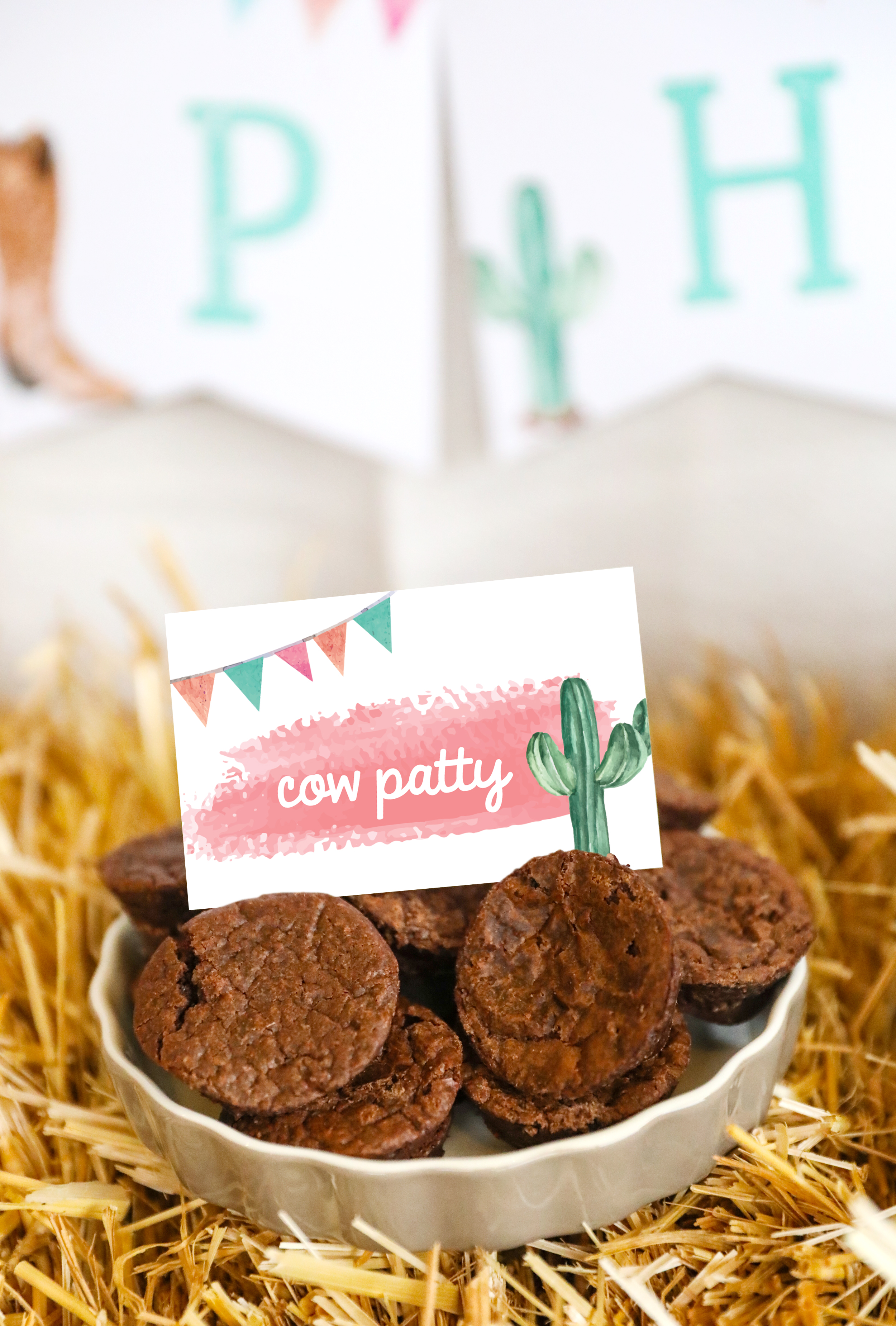 Cowgirl Party Printable Food Labels