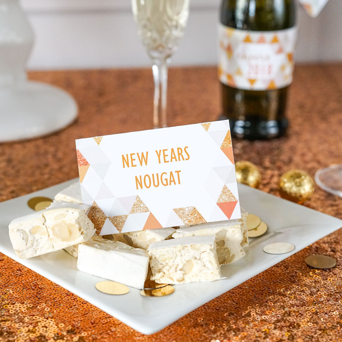 New Years Eve printable party food labels