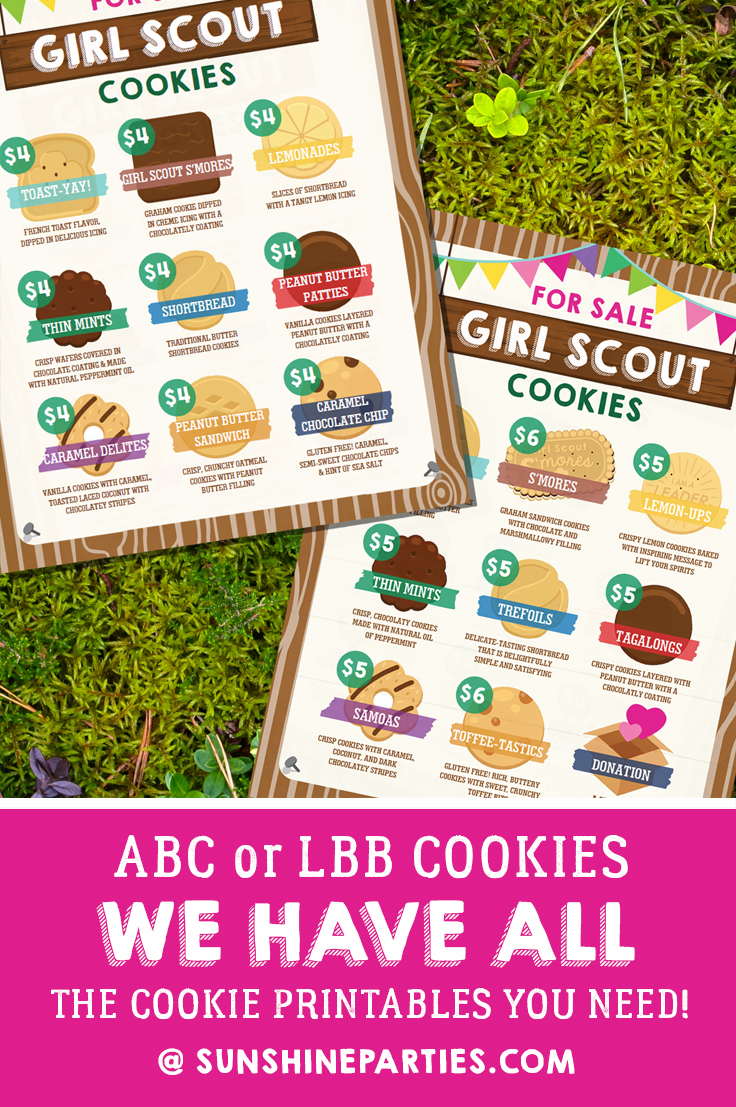 Girl Scout Cookie Printables