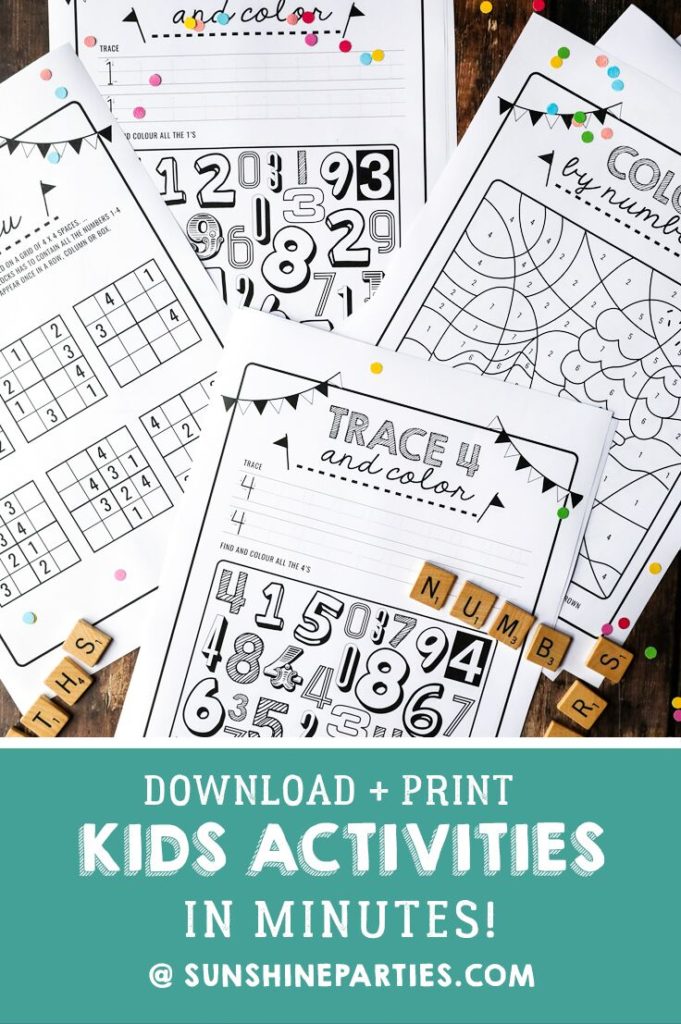 Printable Kids Activities to Keep Boredom At Bay - Sunshine Parties