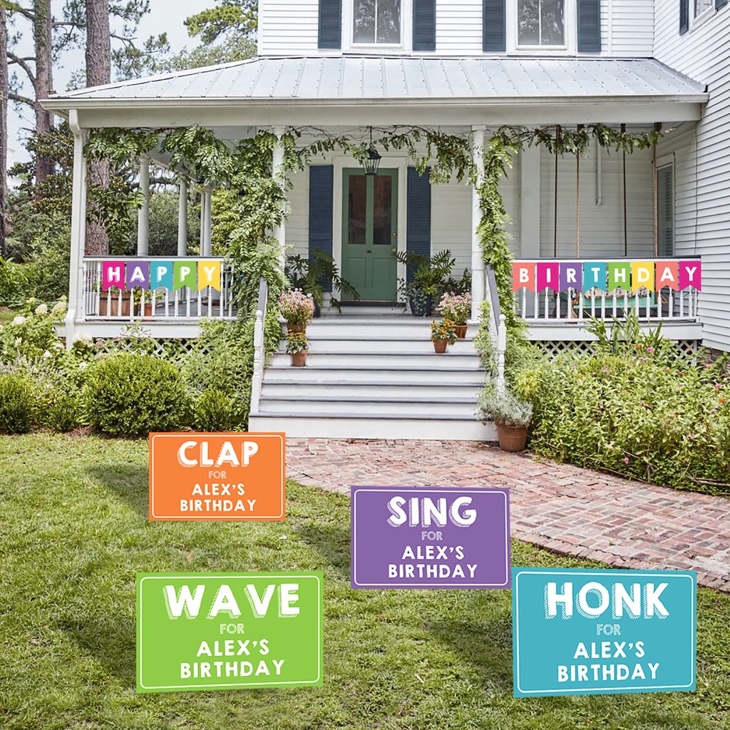 Drive-By Birthday Party Printable Signage