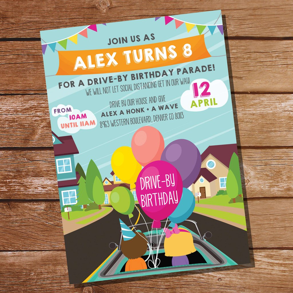 Drive-By Birthday Party Invitation