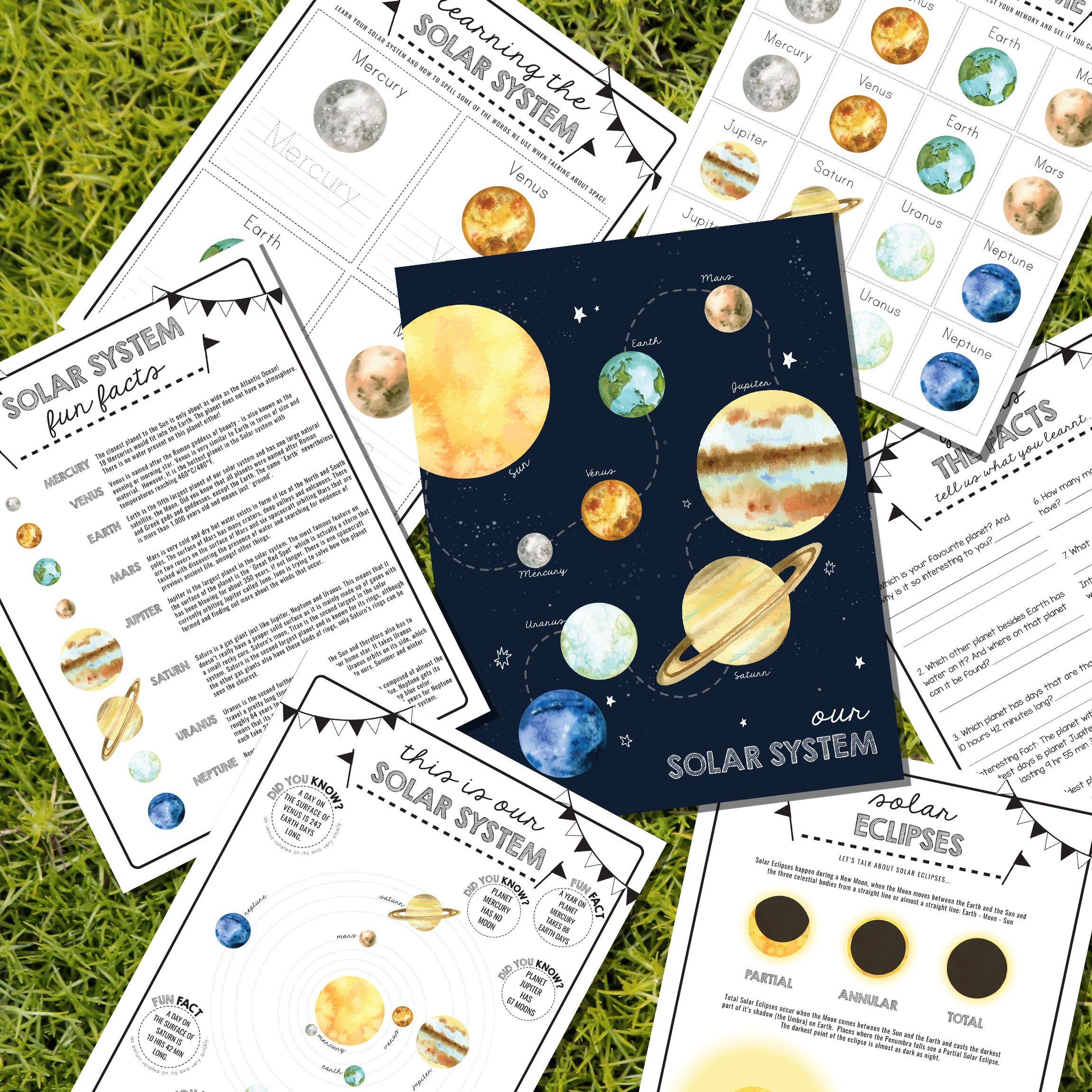 Space Solar System Science Activity Sheets